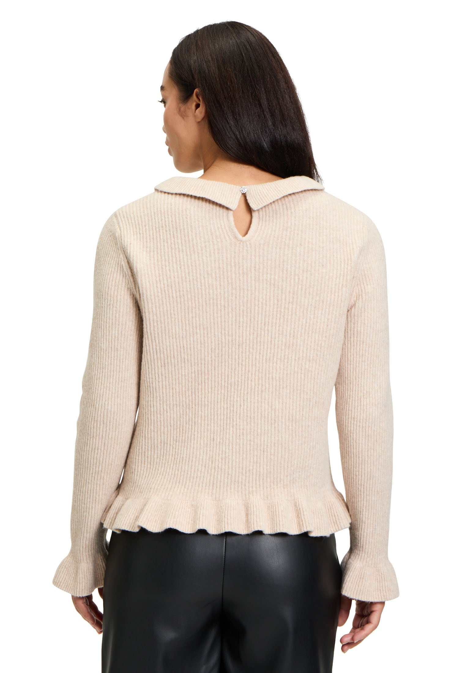 Cartoon Strickpullover »Cartoon Strickpullover mit Rüschen«, (1 tlg.), Struktur