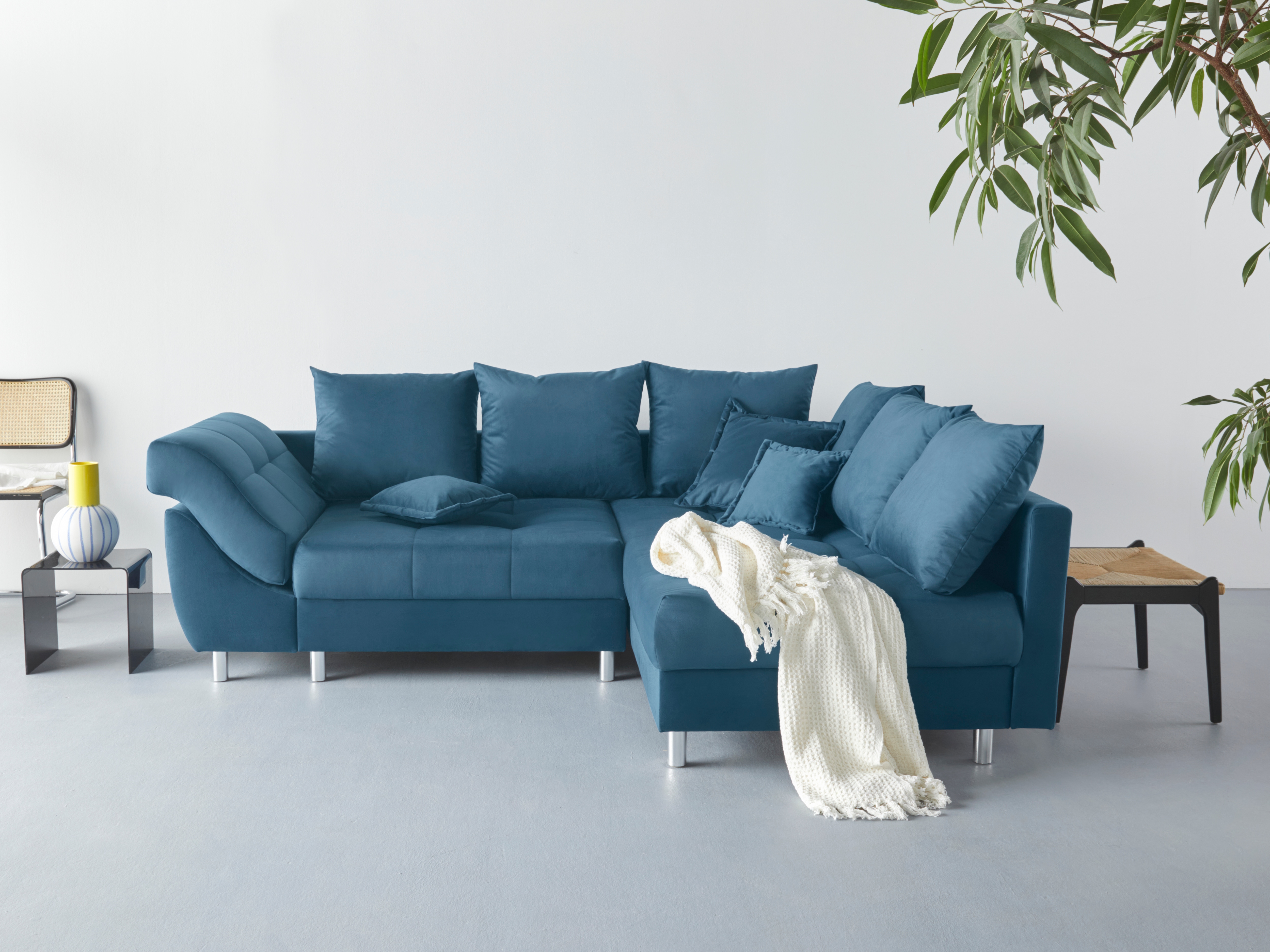 COLLECTION AB Ecksofa "Innsbruck L-Form, B: 247 cm" 3 Zierkissen, Federkern