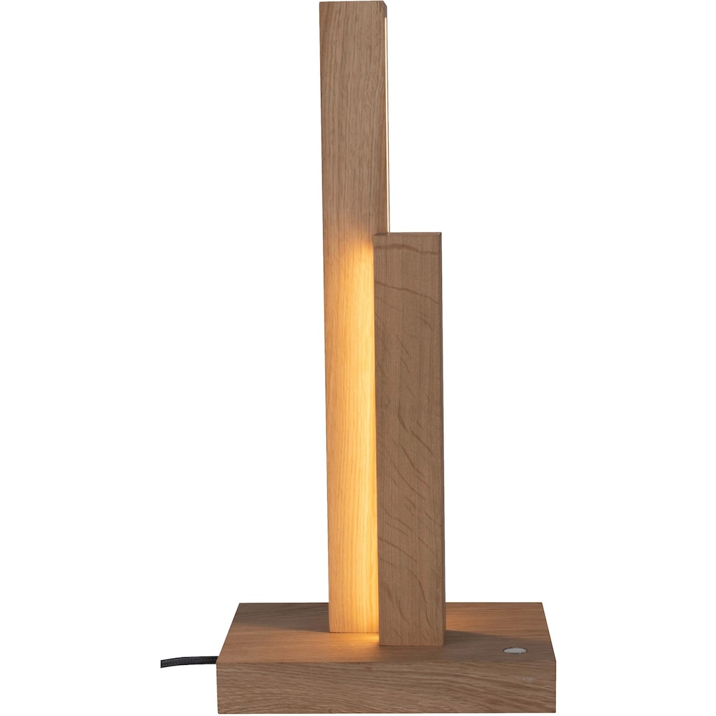 SPOT Light Tischleuchte »MANHATTAN«, 2 flammig-flammig, integriertes 24V-LED-Modul, Touch Dimmer, aus edlem Eichenholz