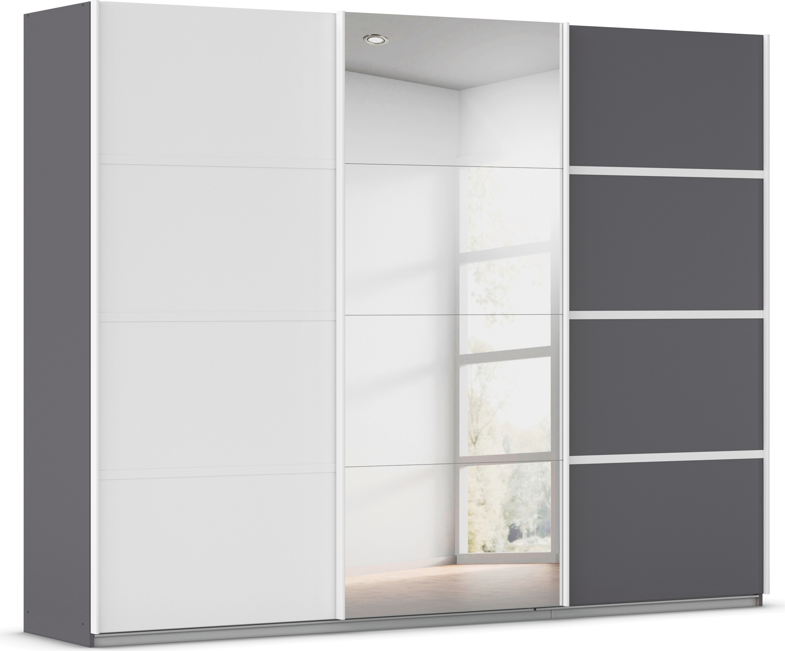 OTTO home Kleiderschrank "Mehrzweckschrank Aktenschrank Möbel Mietswohnung Schlafzimmer AVOLA" 3 verschiedene Ausstattungen BASIC/CLASSIC/PREMIUM (inkl. SOFT-CLOSE), mit eleganten Zierleisten in Chrom, Schwarz oder Weiß MADE IN GERMANY