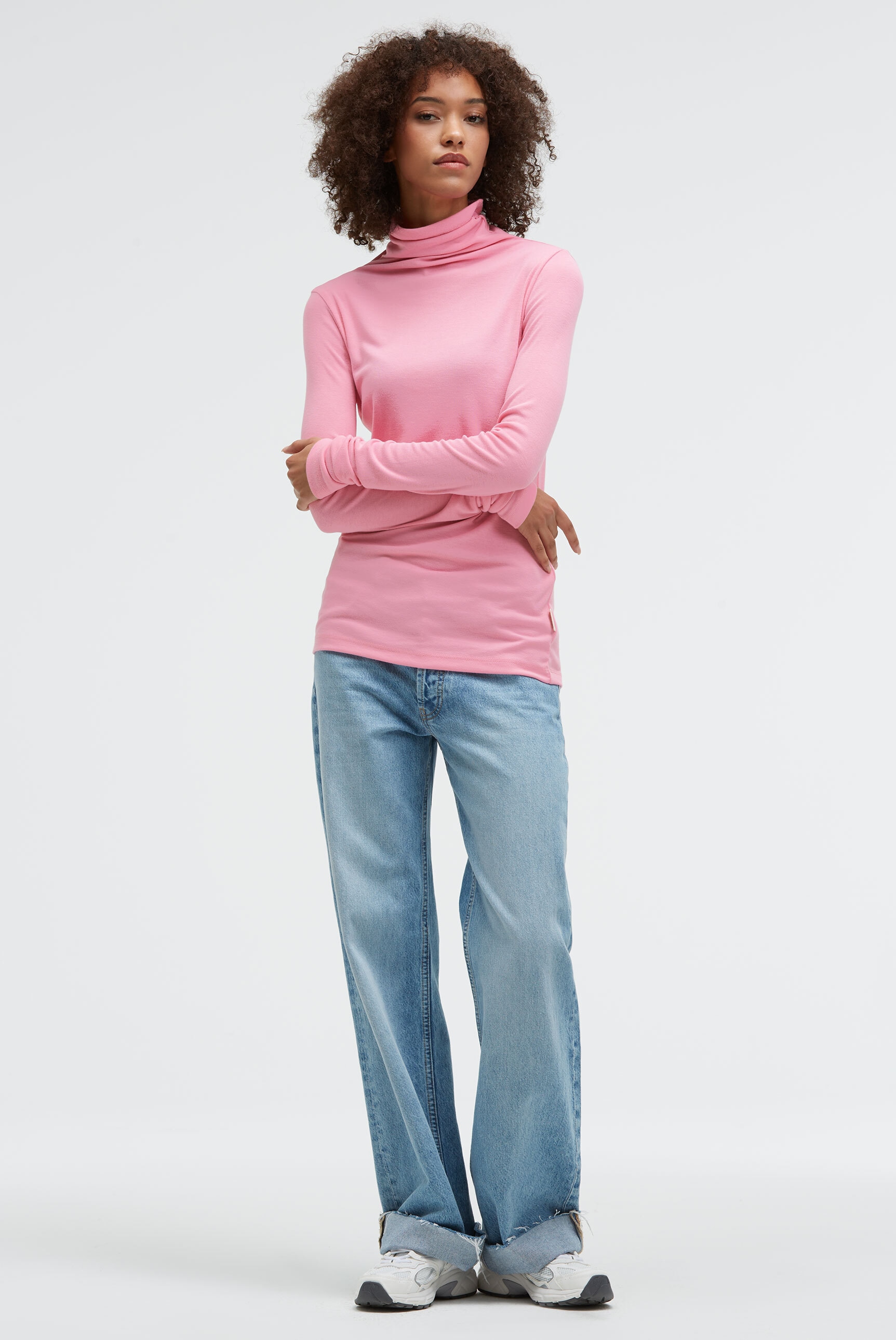 SENSES.THE LABEL Rundhalsshirt mit überlangen Ärmeln