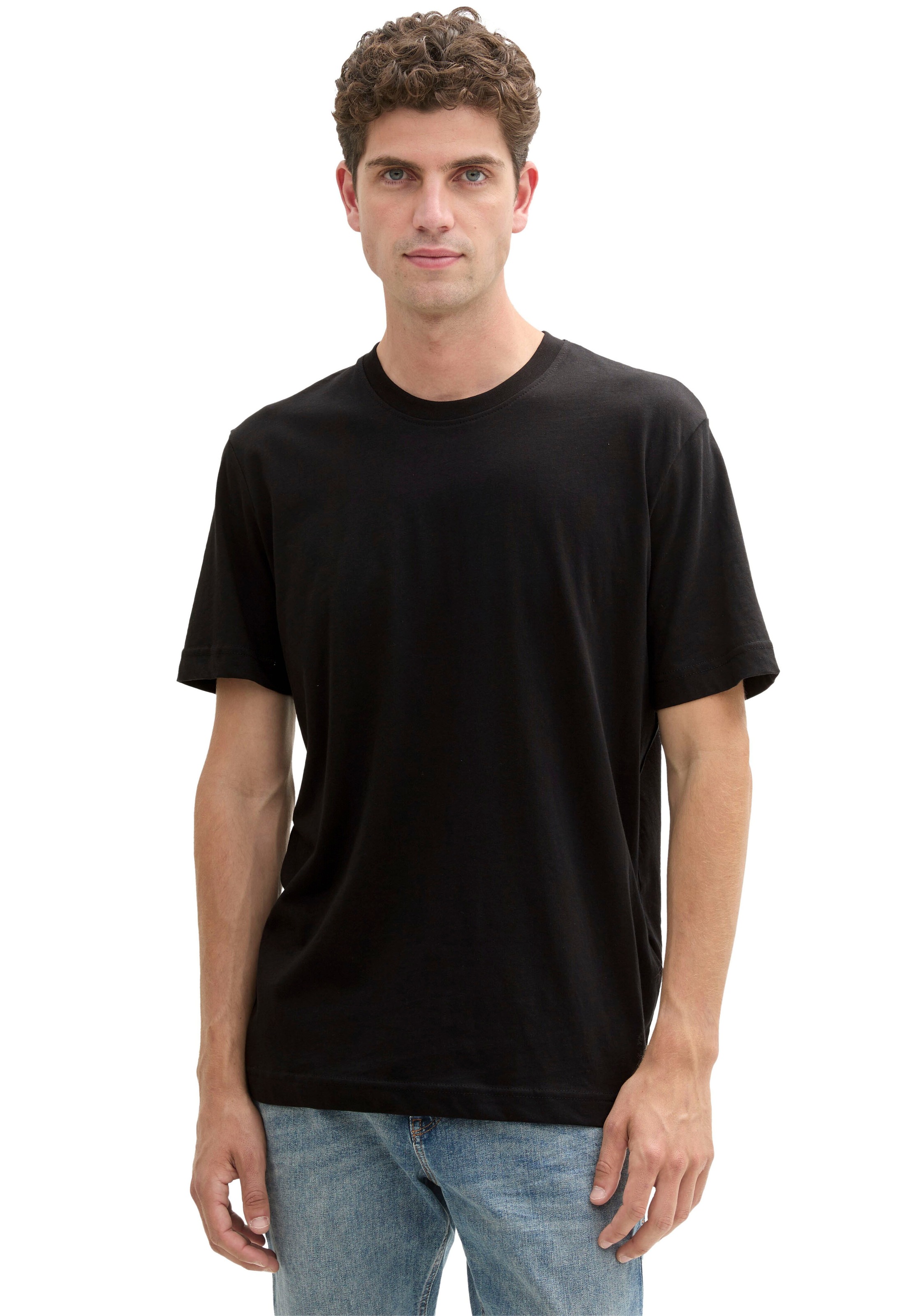 TOM TAILOR T-Shirt Packung, 2 Stk. tlg. unifarben günstig online kaufen