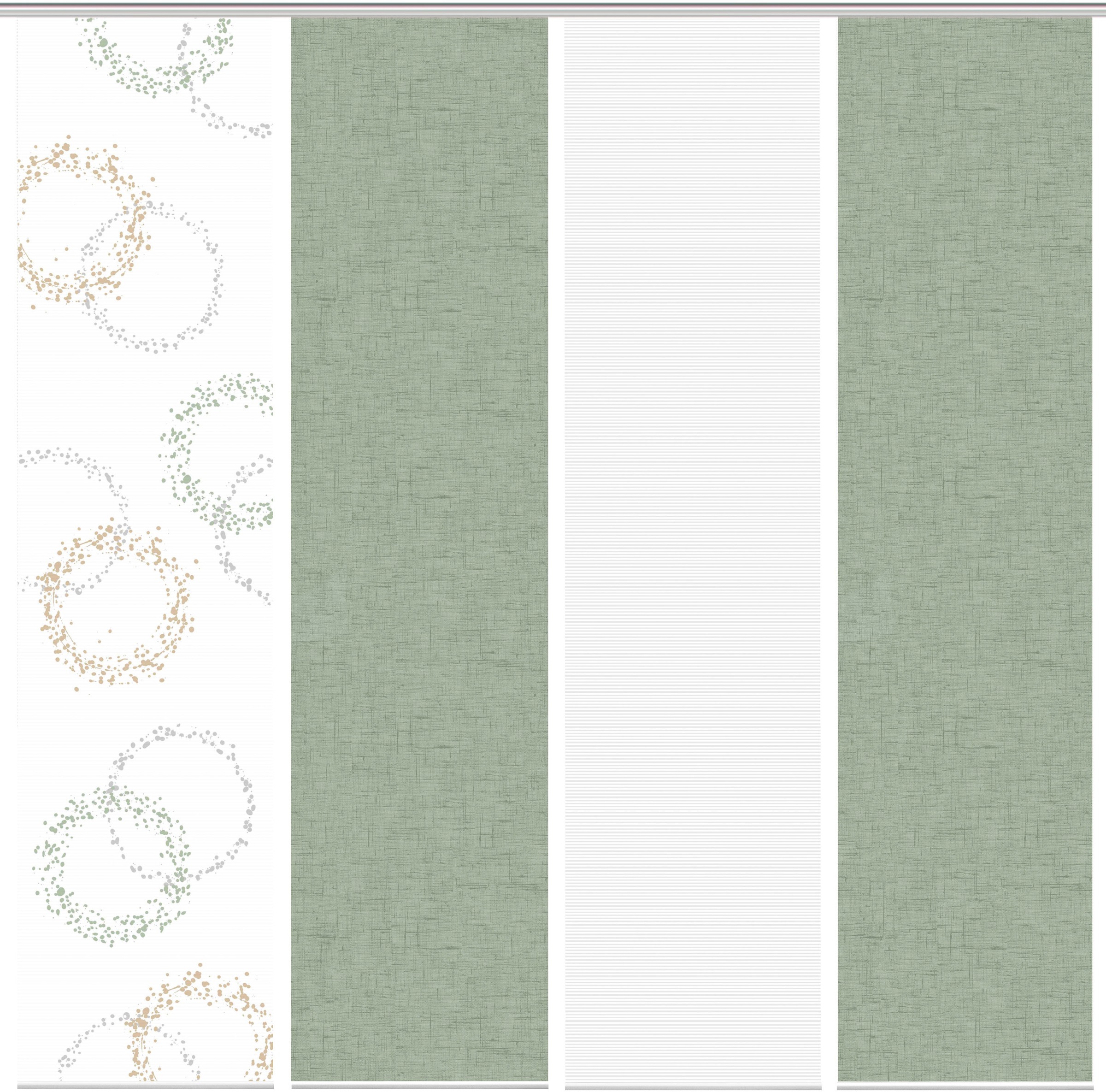 Vision S Schiebegardine »AINUR 4er SET« Paneelwagen 4 Stk. tlg. Schiebevorhang Digidruck 4er Set AINUR