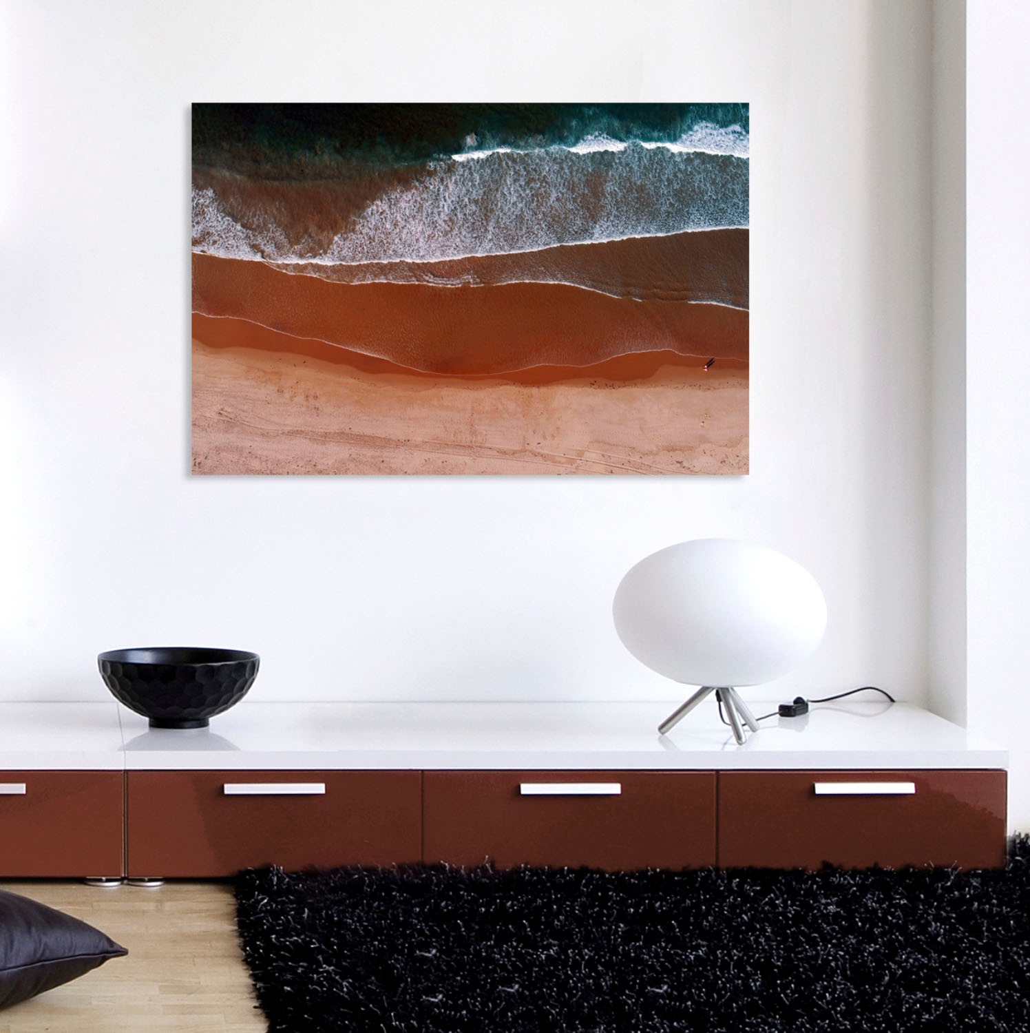 queence Acrylglasbild »Strand«, Strand-Strandbilder-Meer-Meer Bilder, Fine Art-Print in Galeriequalität