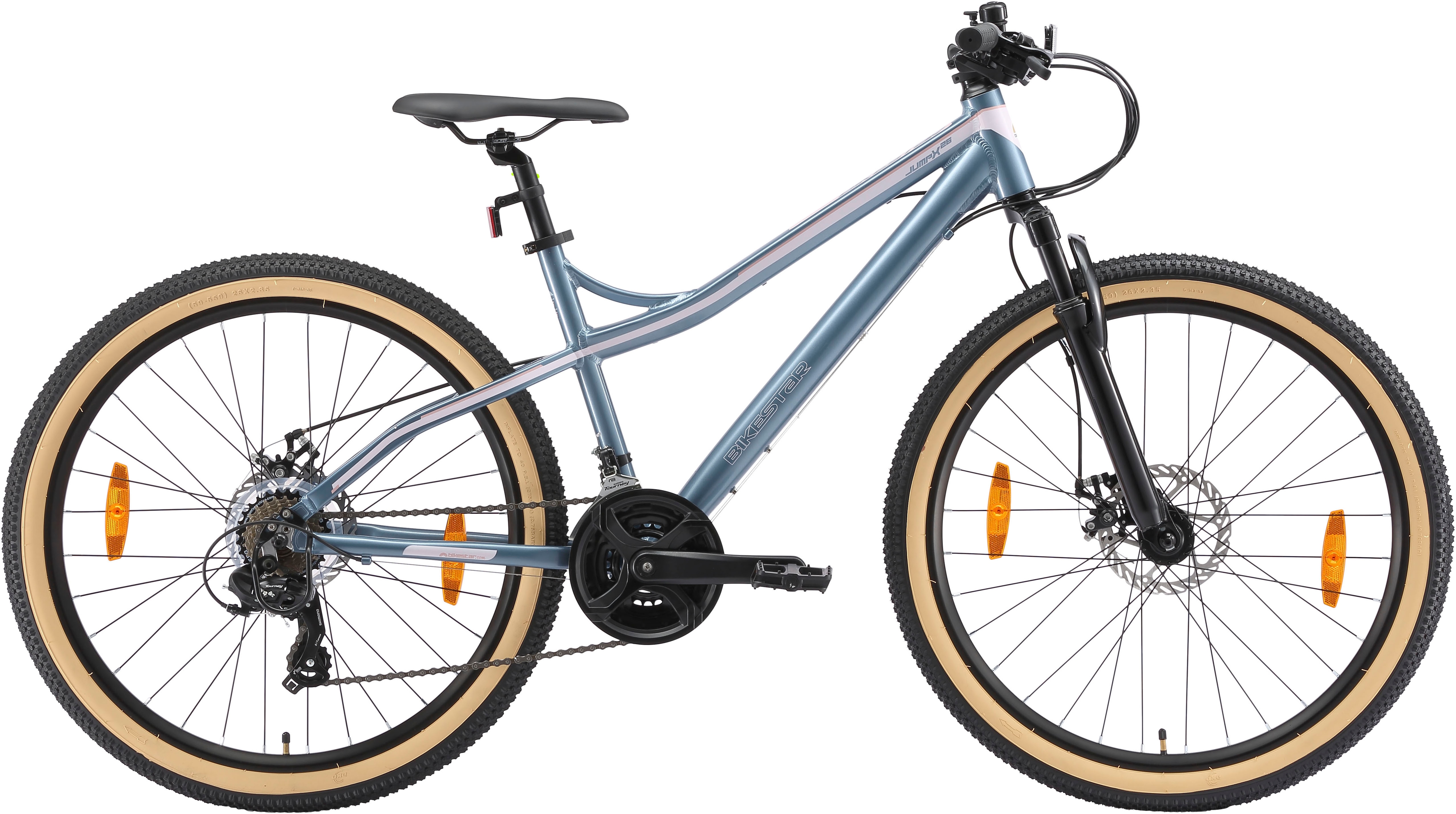 Bikestar Mountainbike 21 Gang Shimano RD-TY300 Schaltwerk Kettenschaltung für Damen und Herren, Kettenschaltung