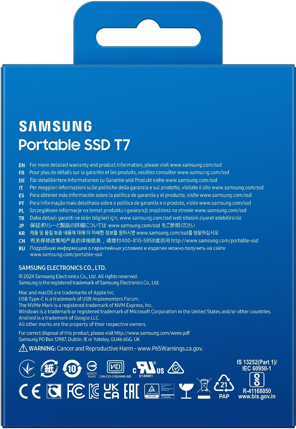 Samsung SSD-Festplatte »T7«