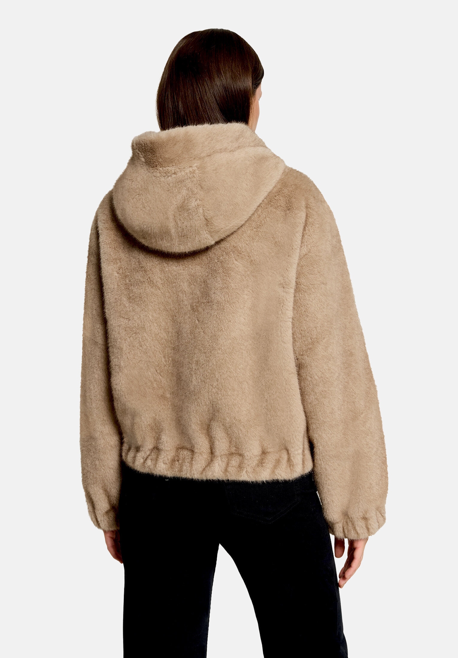 Gil Bret Plüschjacke »Damen mit Kapuze« mit Kapuze