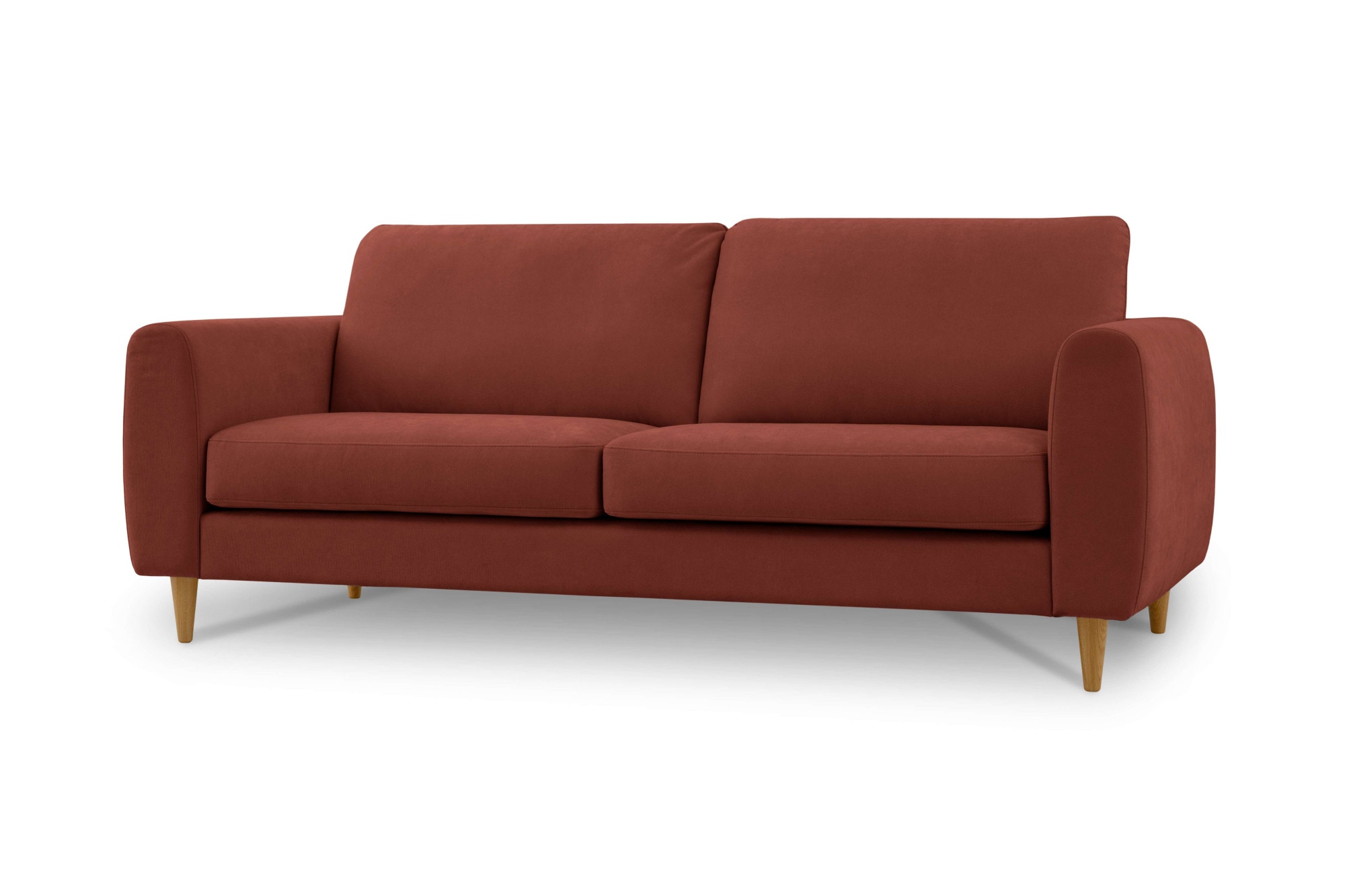 OTTO home 3-Sitzer »Finnian« 212 cm, Chenille-Bezug, Massivholzfüße mit eleganter Linienführung