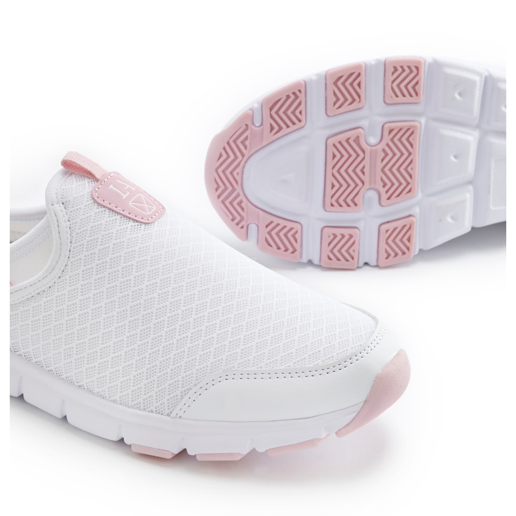 LASCANA Slip-On Sneaker, Halbschuh, Freizeitschuh, Sabot, Clogs aus leichtem Mesh-Material