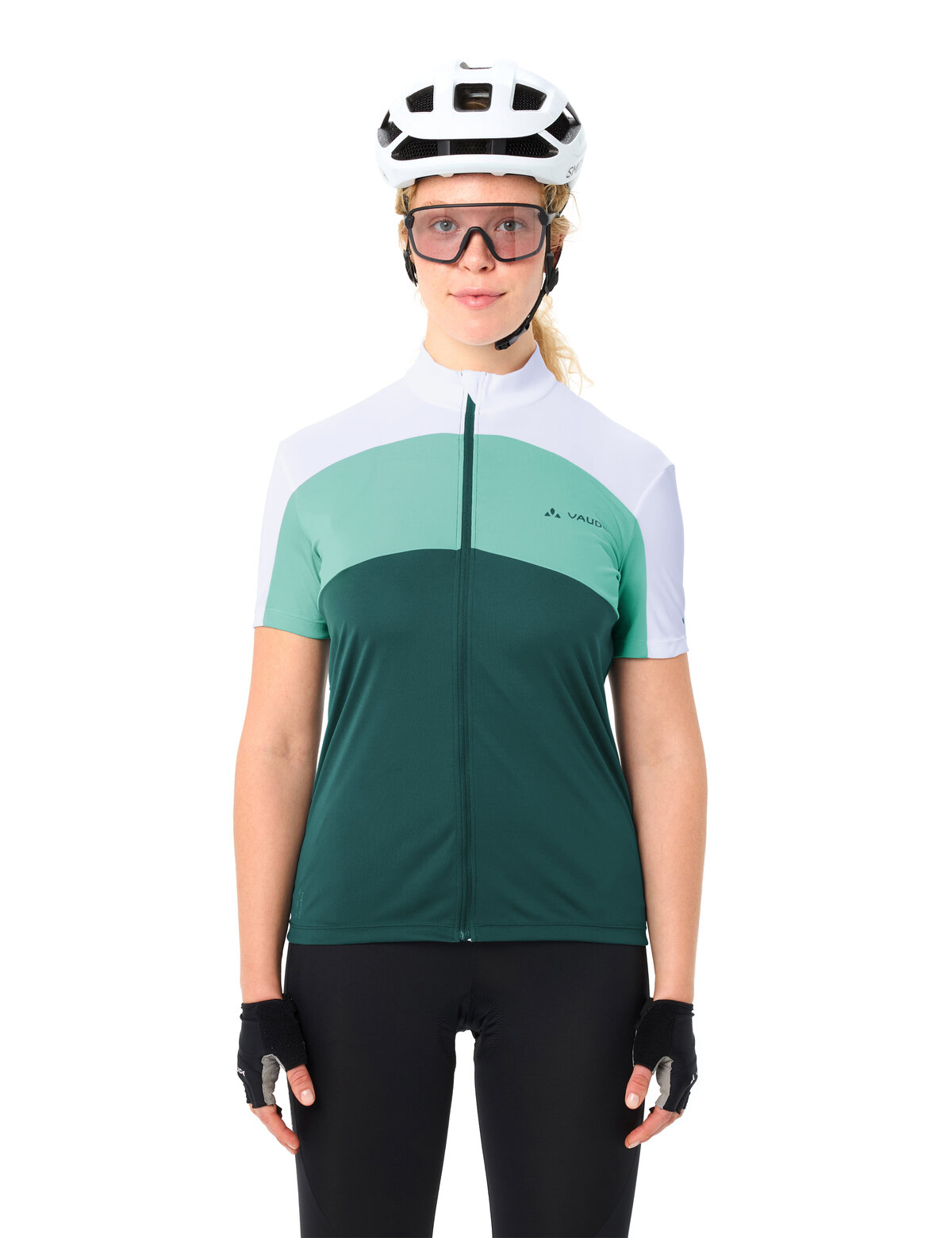 VAUDE 1100000002199 "WOMENS MATERA FZ TRICOT" für Radsport, mit zwei Rückentaschen, mit Stehkragen, atmungsaktiv