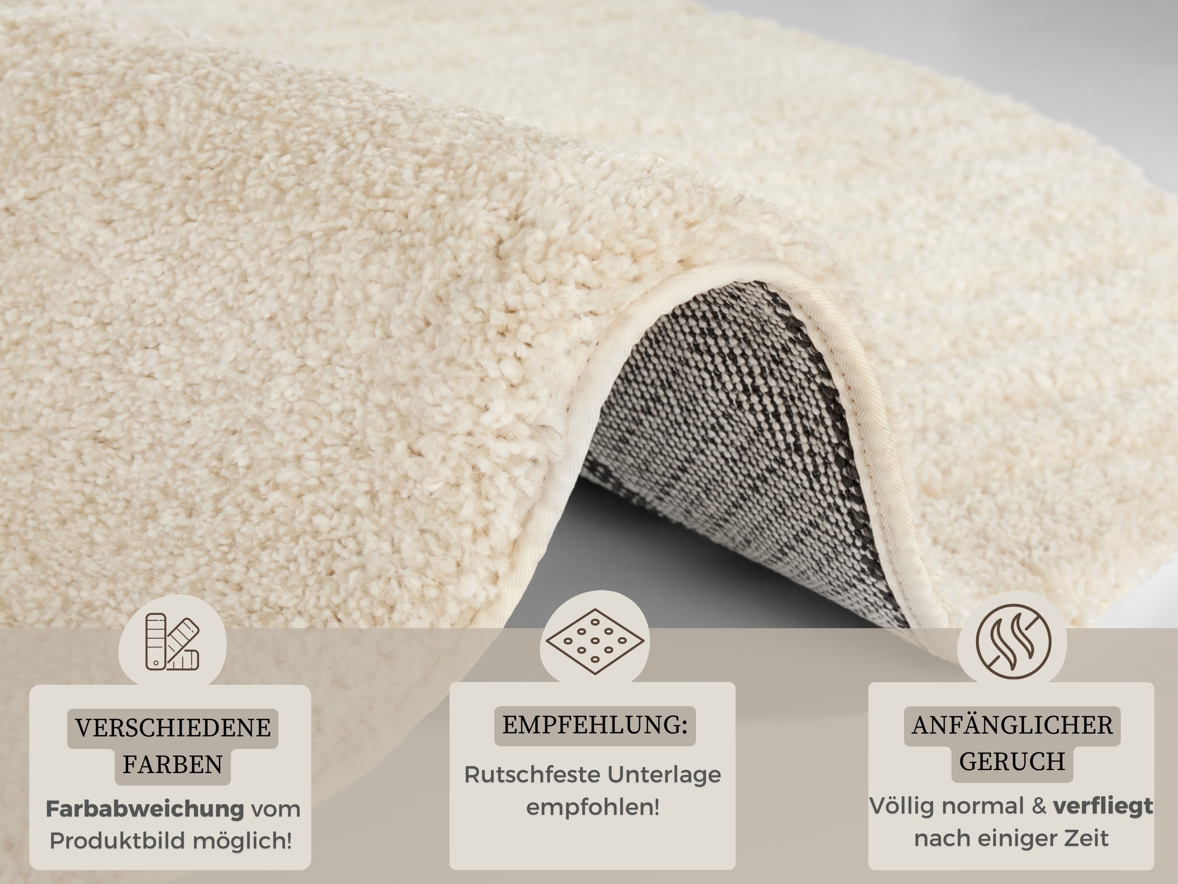 HANSE Home Teppich »Fergus«, rund, 22 mm Höhe, Shaggy, Weich, Skandi, Flauschig, Wohnzimmer, Schlafzimmer, Flur