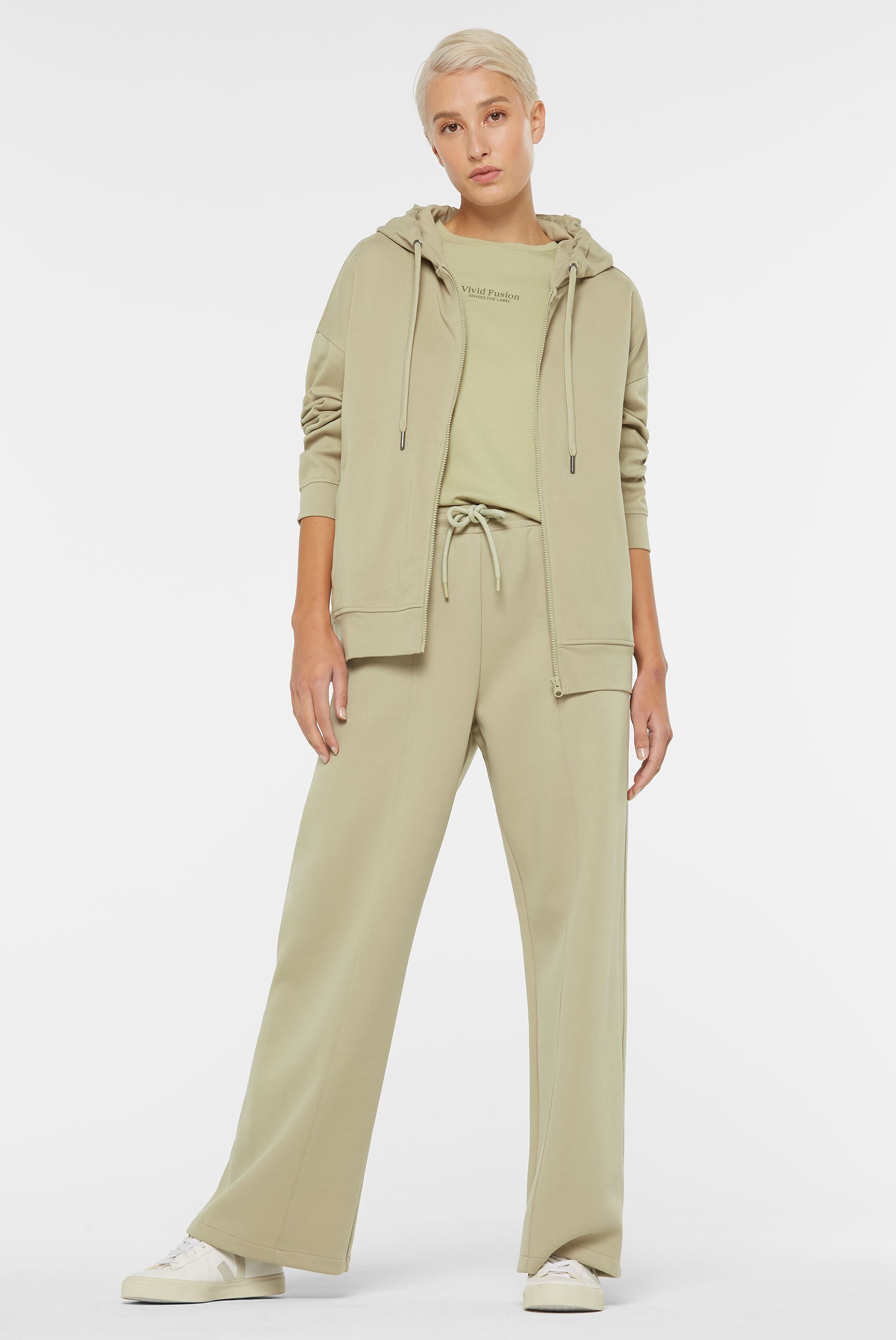 SENSES.THE LABEL Kapuzensweatjacke mit Baumwolle günstig online kaufen