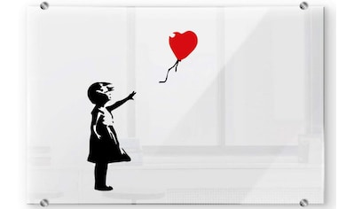 Küchenrückwand »Banksy Kunst Roter Luftballon«, (1 tlg.)