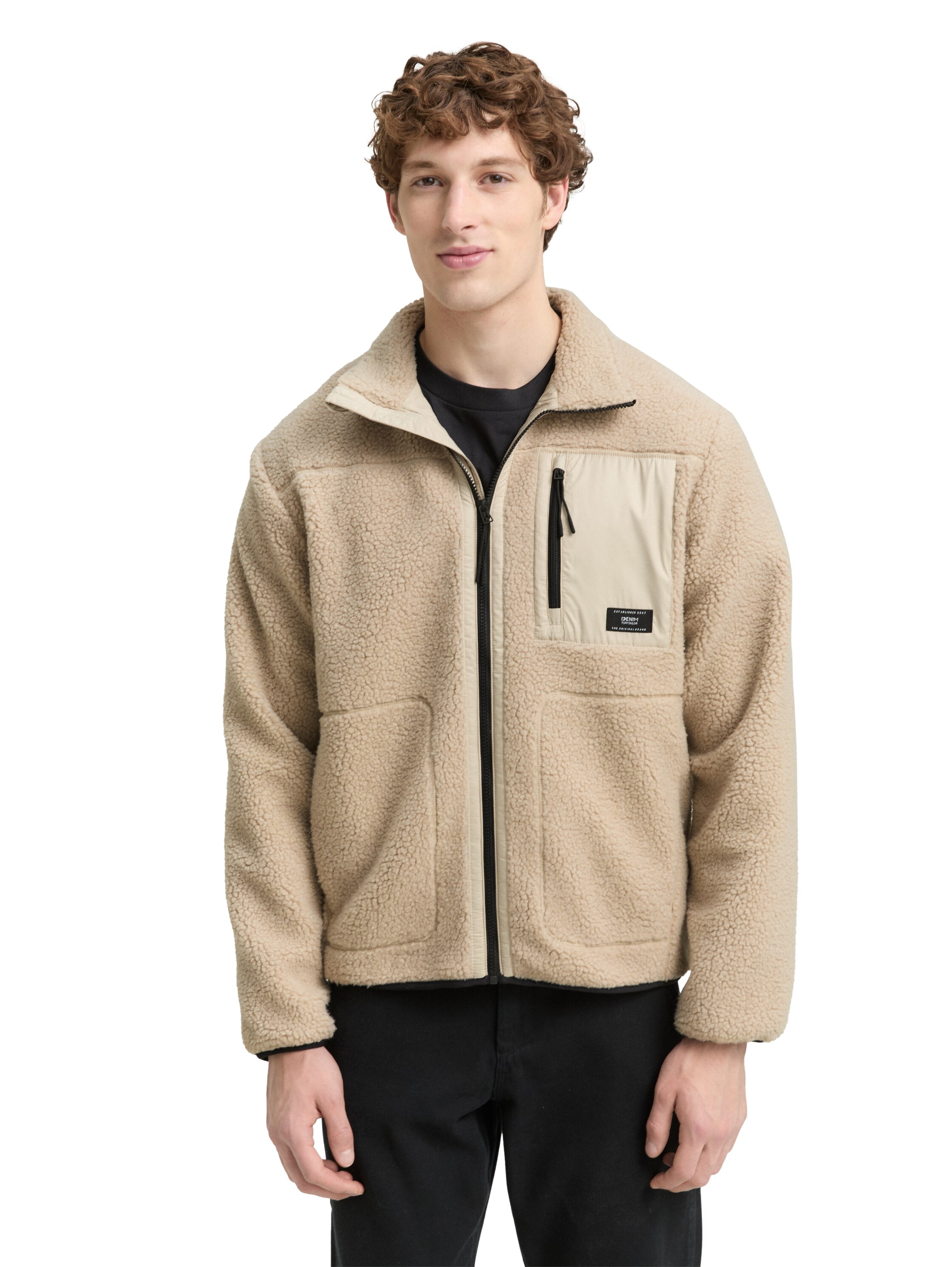 TOM TAILOR Denim Fleecejacke, mit Logo Stickerei günstig online kaufen