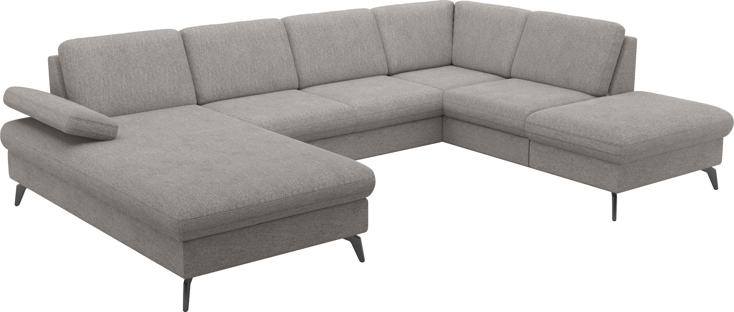 sit&more Wohnlandschaft »Morris Jubi U-Form«, inkl. Armteilfunktion und 1 Zierkissen, wahlweise mit Bettfunktion
