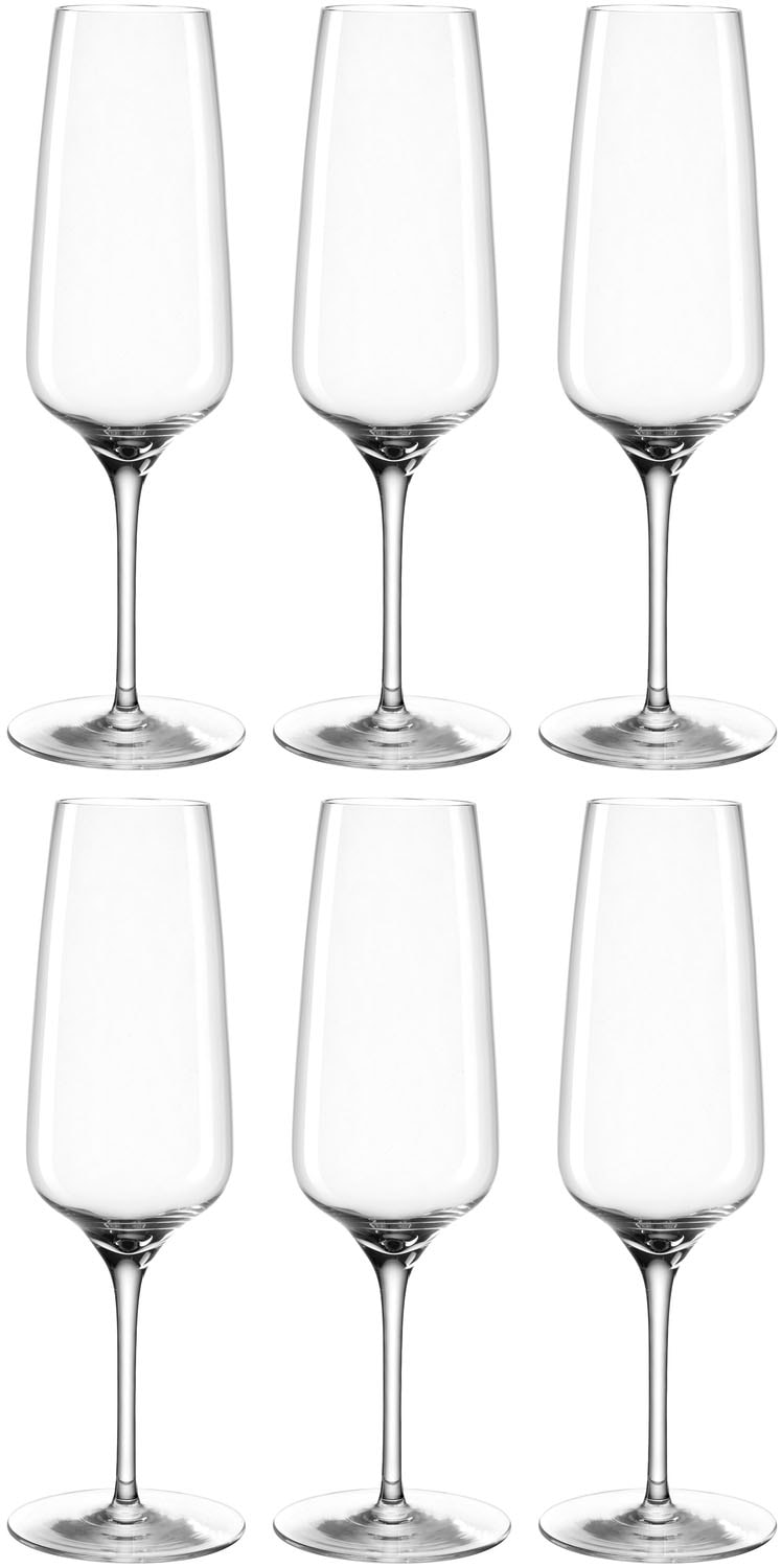 LEONARDO Sektglas "Glas CESTI, 240 ml, 6er-Set", Ø 7cm x 21cm, 240ml, 6 Stk., transparent, Trinkgefäße, spülmaschinengeeignet