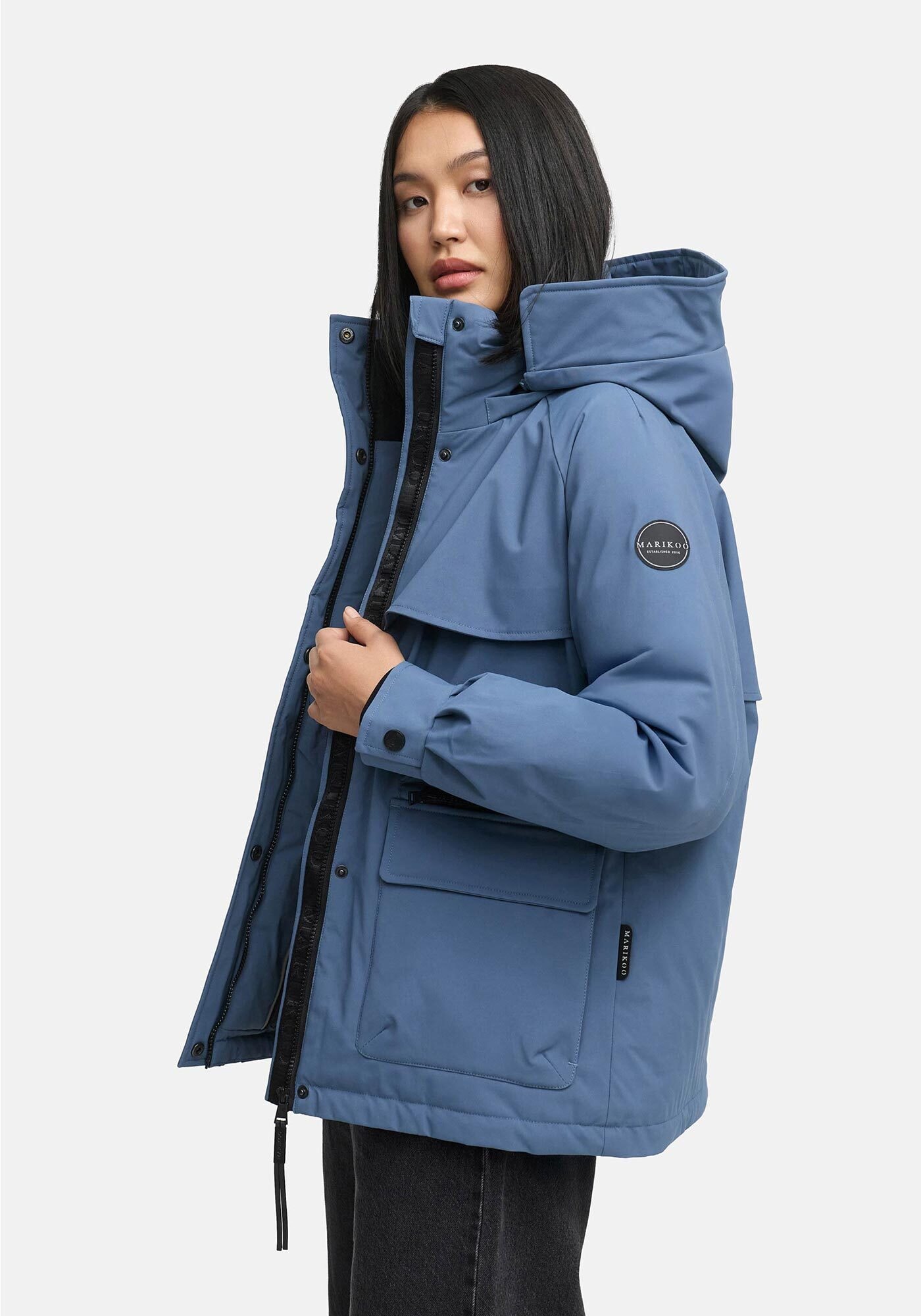 Marikoo Winterjacke »Shigaraa«, mit moderner Front- und Rückenpasse