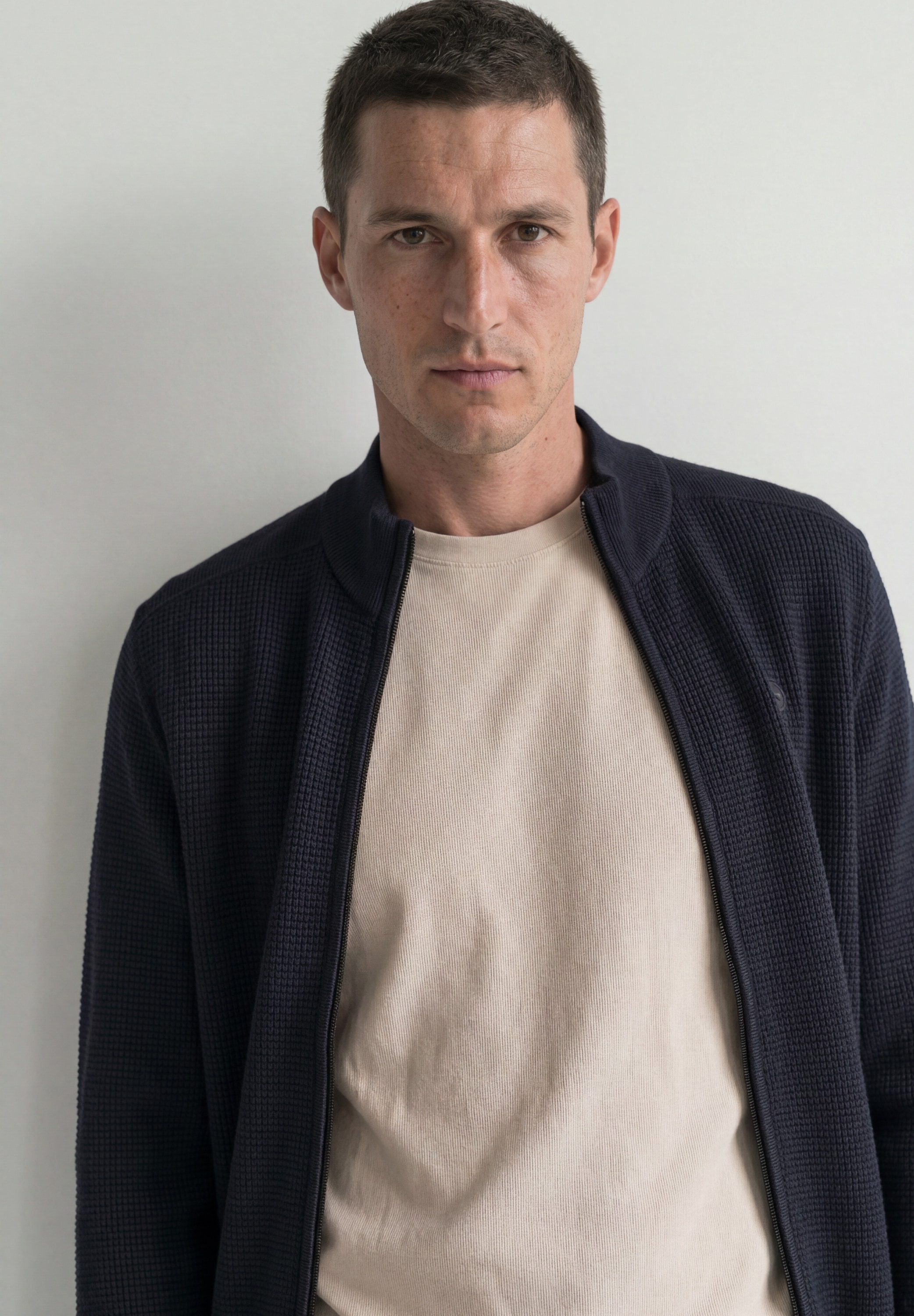 STREET ONE MEN Strickjacke aus reiner Baumwolle