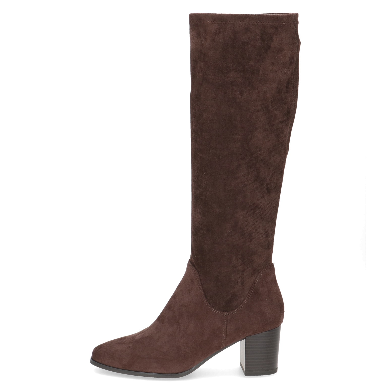 Caprice Stiefel, Blockabsatz, Langschaftstiefel in eleganter, runder Form