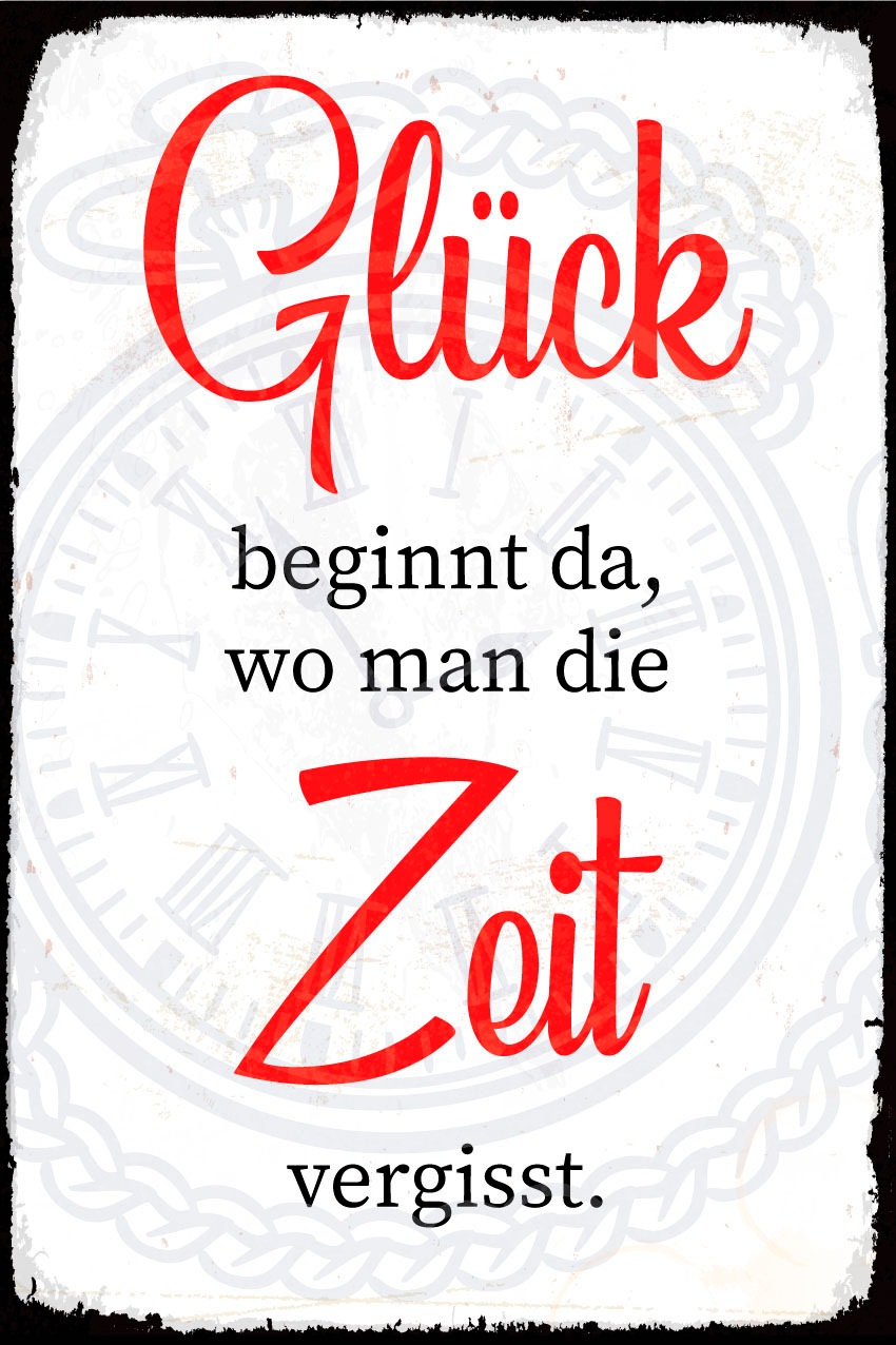 queence Metallbild "Zeit", Schriftzüge-Schriftzug-Sprüche-Sprüche & Texte, günstig online kaufen