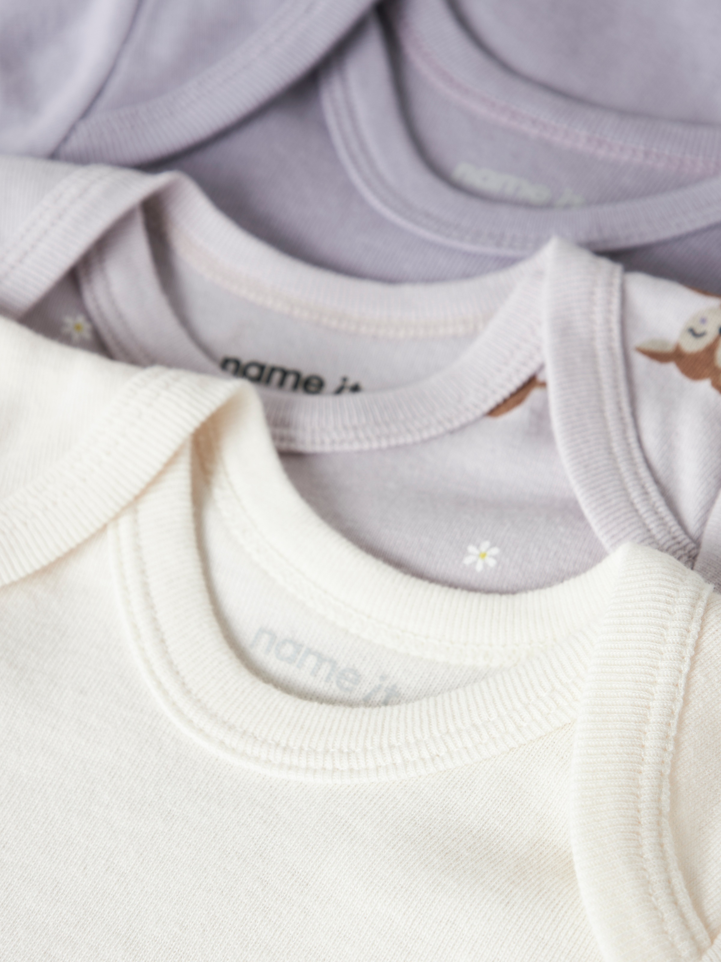 Name It Kurzarmbody »NBFBODY 3P SS LILAC MARBLE DEER NOOS« Packung, 3 tlg.