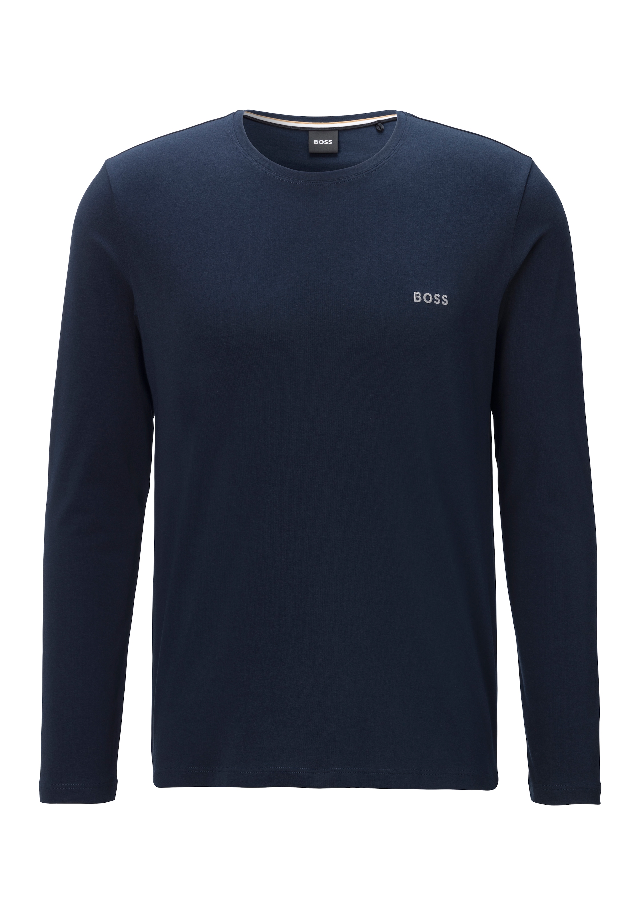 BOSS Langarmshirt »Mix&Match LS-Shirt R«, mit BOSS Stickerei auf der Brust