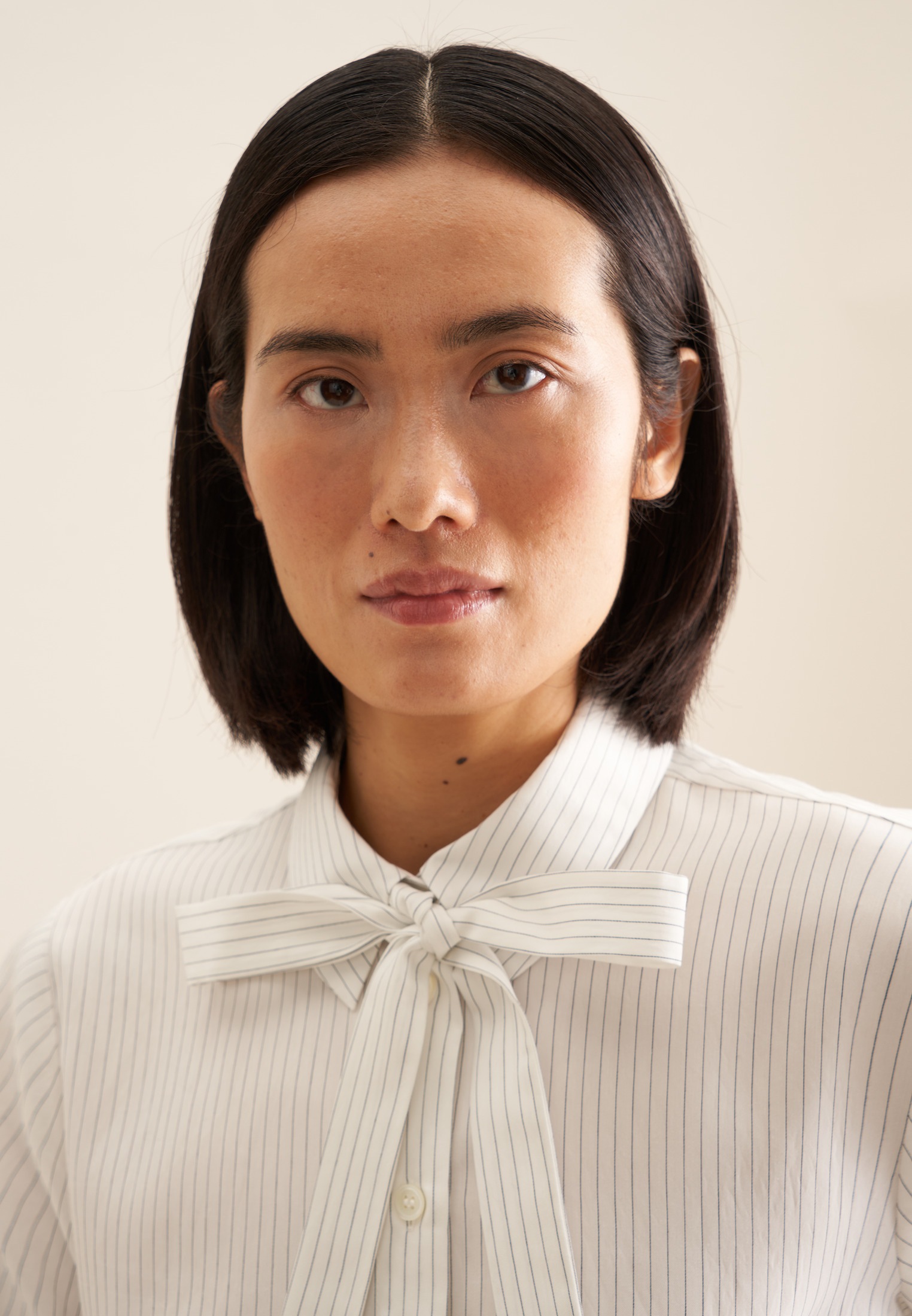 Thumbnail - seidensticker Hemdbluse "Schwarze Rose" 1/1 Kragen Streifen