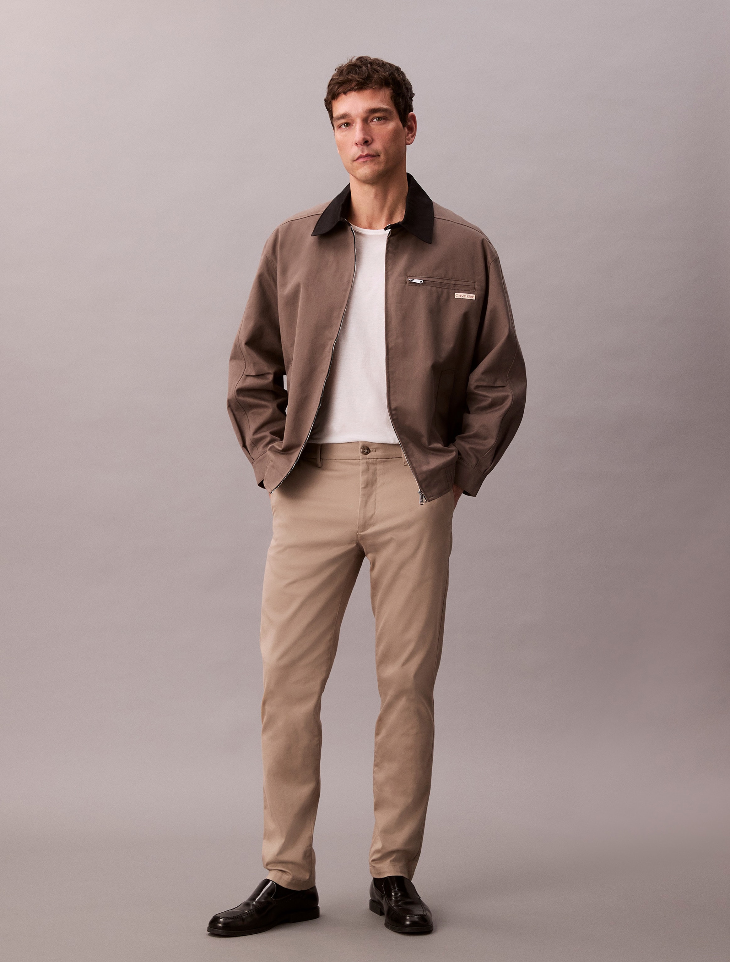 Calvin Klein Stoffhose "SLM CTTN STRTCH CHN", Mit Gürtelschlaufen günstig online kaufen