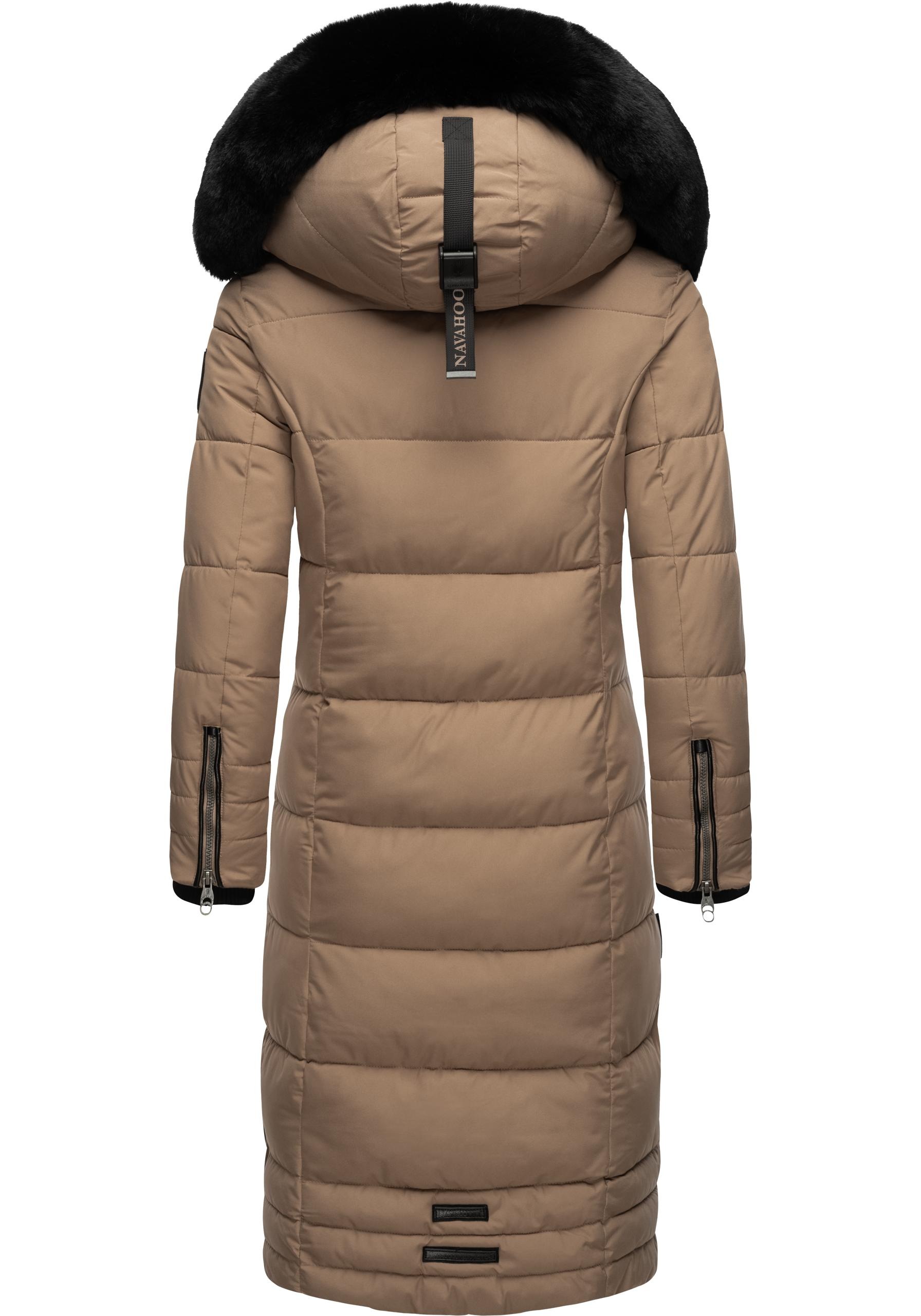 Thumbnail - Navahoo Wintermantel "Fahmiyaa", Edler Steppmantel mit weicher Kunstfellkapuze