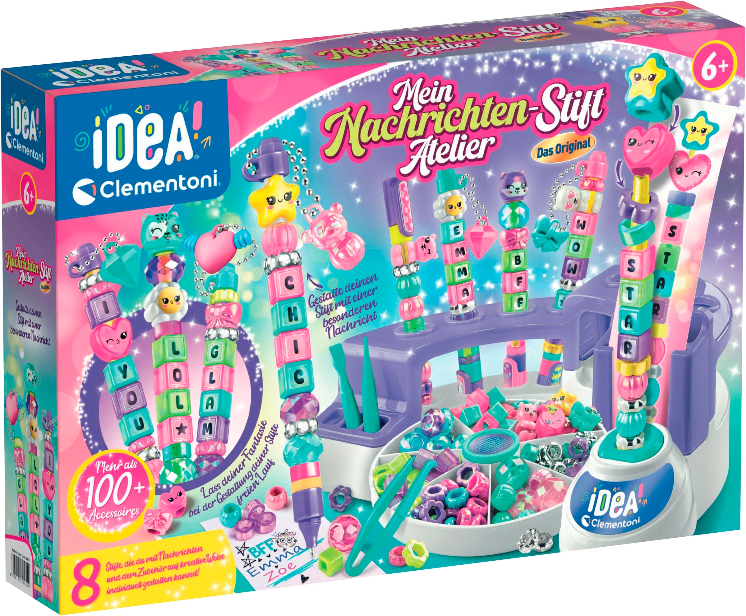 CLEMENTONI Kinder Kreativset "Idea, Mein Nachrichten-Stift Atelier"bunt, Kunststoff, Kreativsets