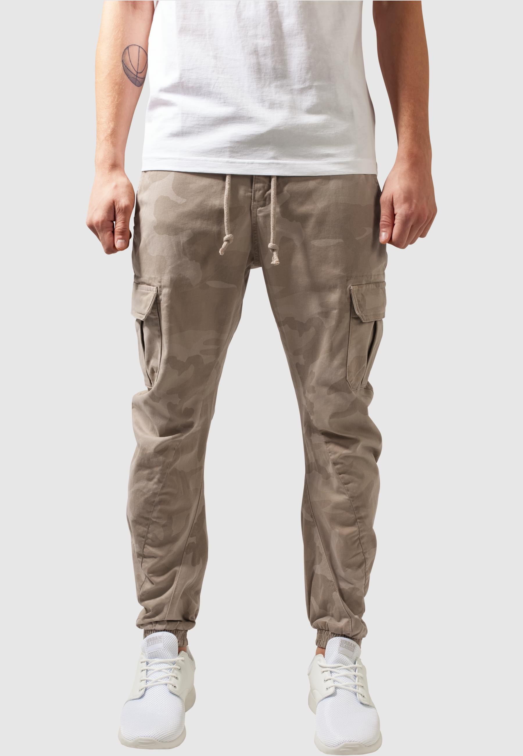 URBAN CLASSICS Cargohose »Urban Classics Herren Camo Cargo Jogging Pants«, (1 tlg.)