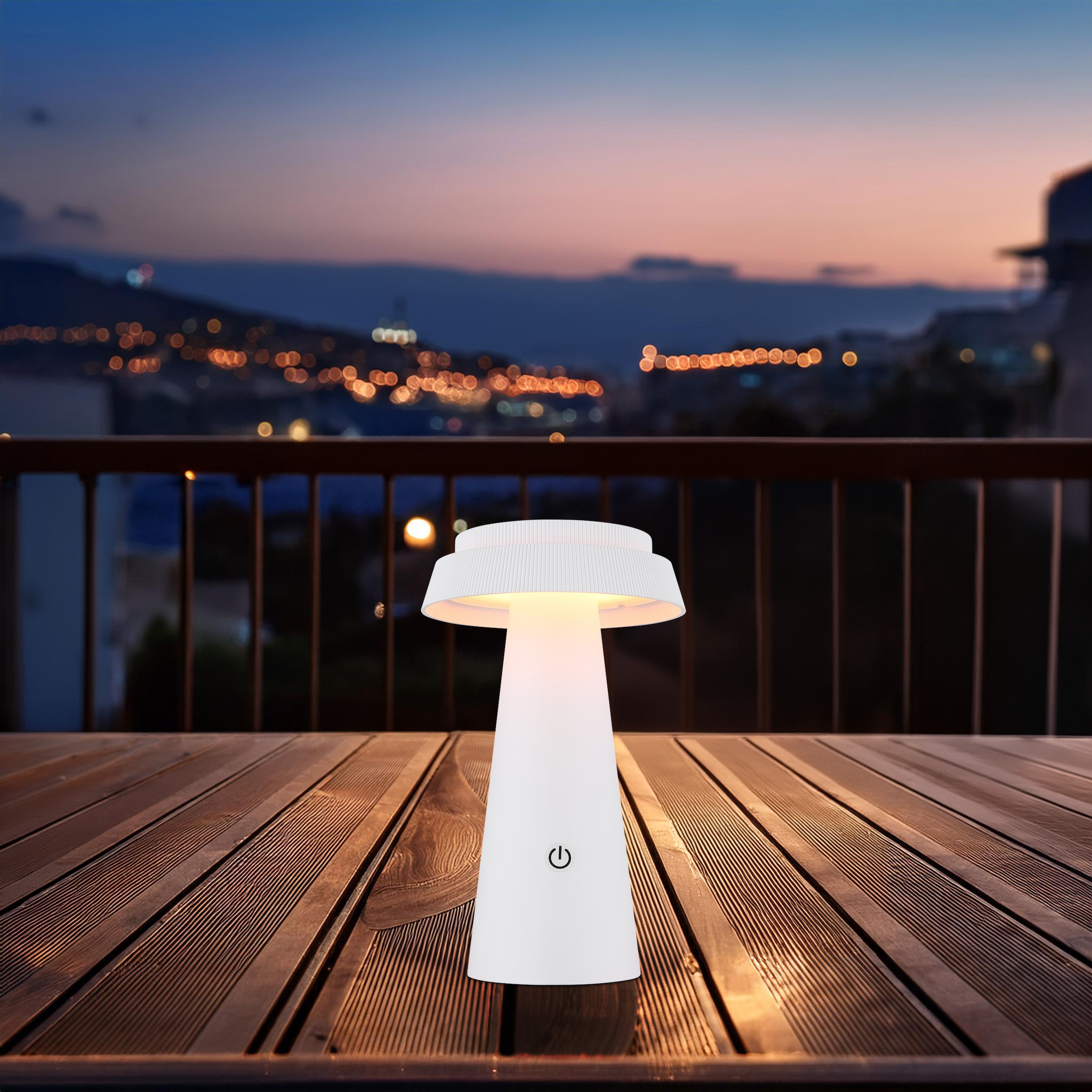 GLOBO LIGHTING LED Solarleuchte »SOLARLEUCHTE KUNSTSTOFF WEIß, 1XLED« LED-Modul 1 Stk. warmweiß - kaltweiß Solar Garten Terrasse Außenbeleuchtung Dekoleuchten