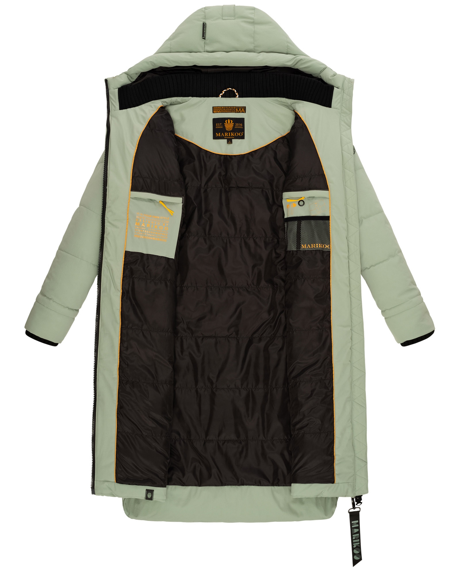 Marikoo Winterjacke »Benikoo«, mit Kapuze, langer Winter Mantel gesteppt