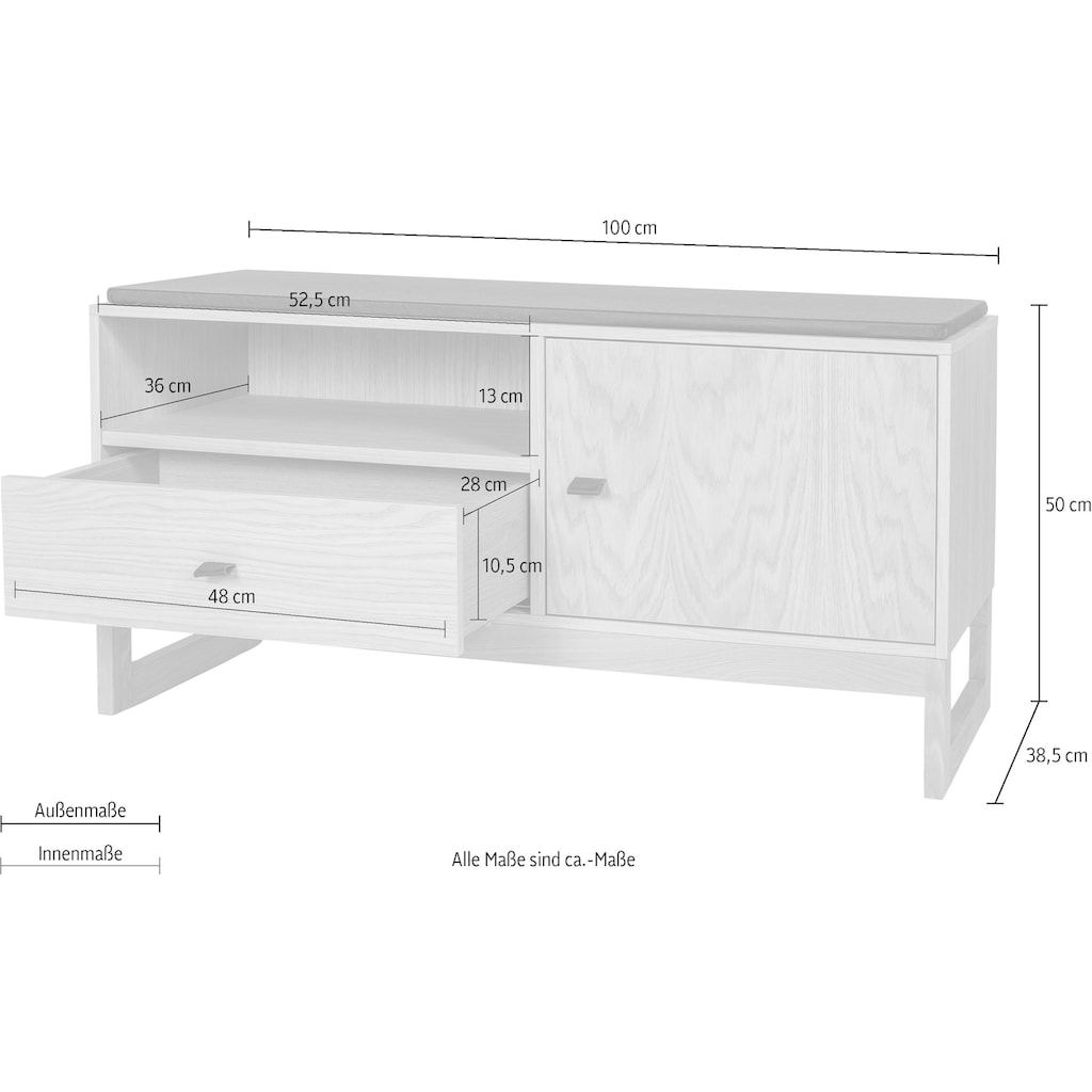 Woodman Schuhbank »Slussen«