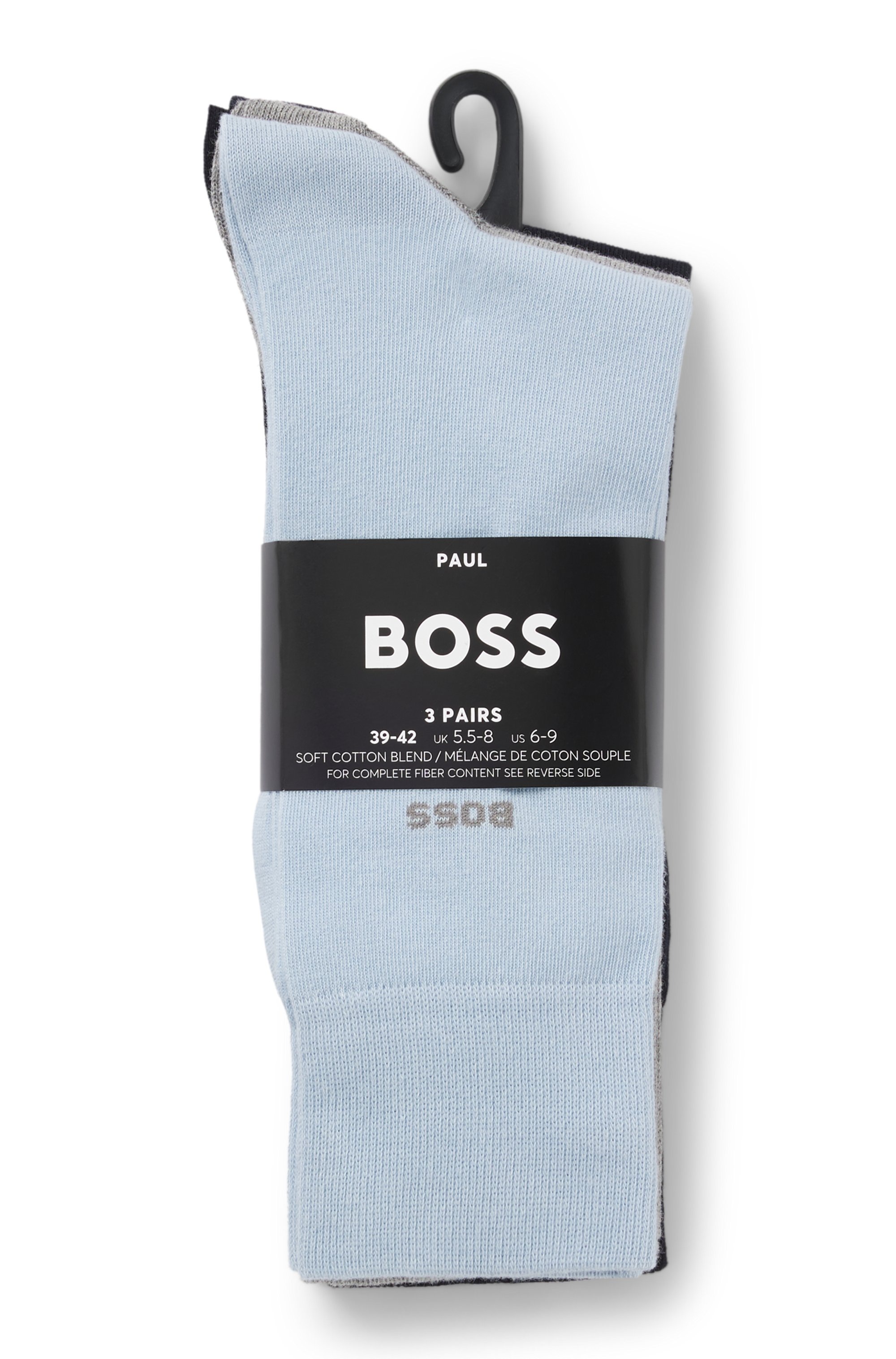 BOSS Businesssocken »3P RS Uni CC« 3 Paar tlg. mittelhoch, verstärkte Zehen- und Fersenpartie