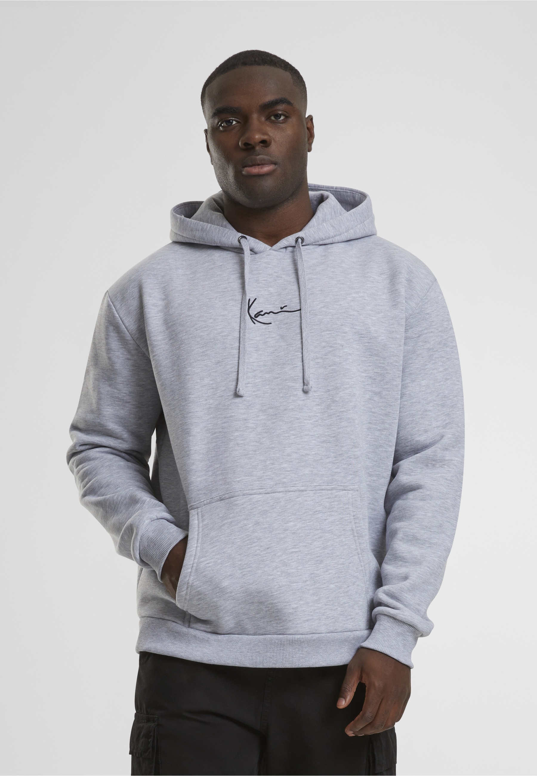 Karl Kani Rundhalspullover »Karl Kani Männer KKMQ32061GRY Small Signature Hoodie ash grey« 1 Stk.