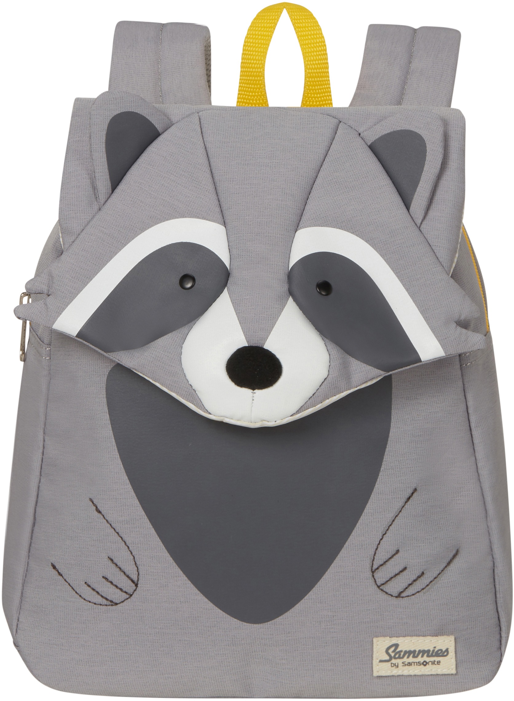 Samsonite Kinderrucksack "Happy Sammies ECO, Racoon Remy, S", reflektierende Details, Kindergartenrucksack Kinderfreizei