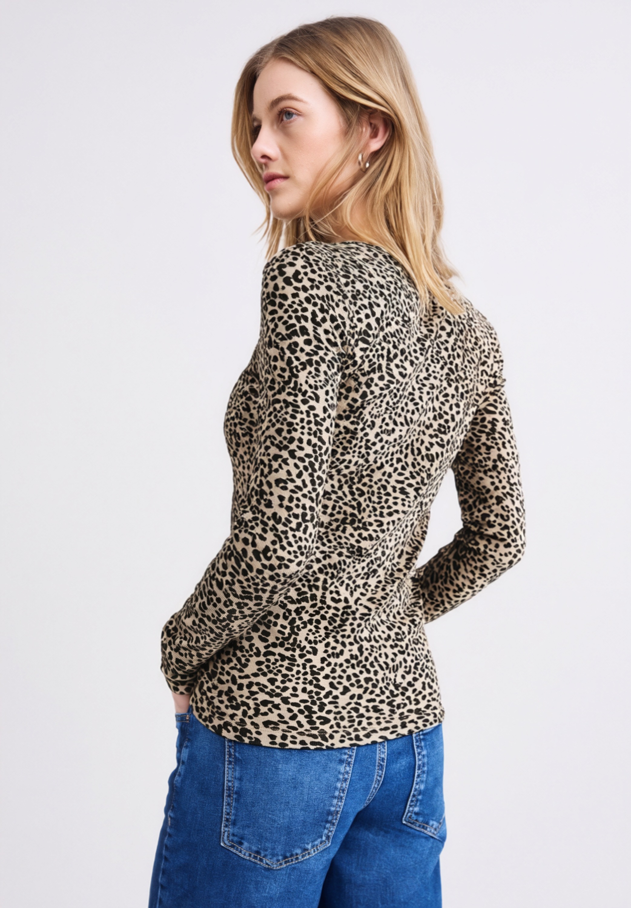 STREET ONE STUDIO Langarmshirt mit Leomuster günstig online kaufen