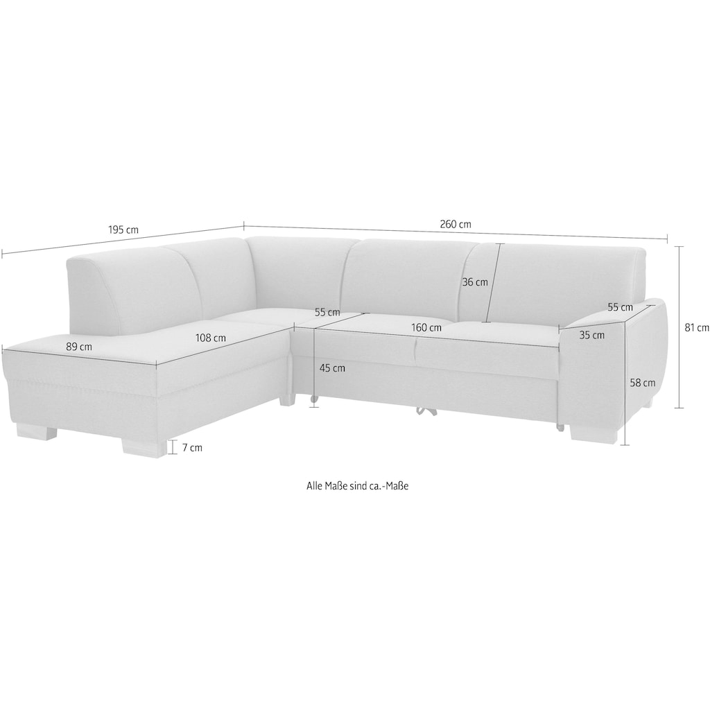 DOMO collection Ecksofa »Incanto L-Form«