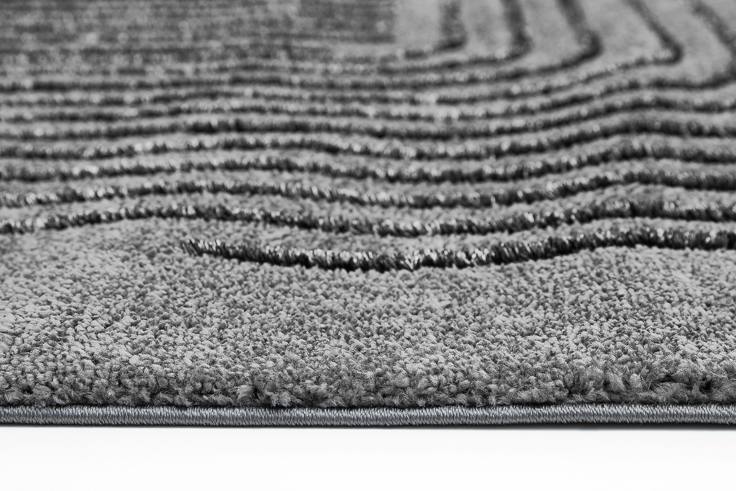 LUXOR living Teppich »Edmonton«, rechteckig, 22 mm Höhe, modernes Design, Motiv Kreis, Hoch-Tief-Effekt, weicher Flor