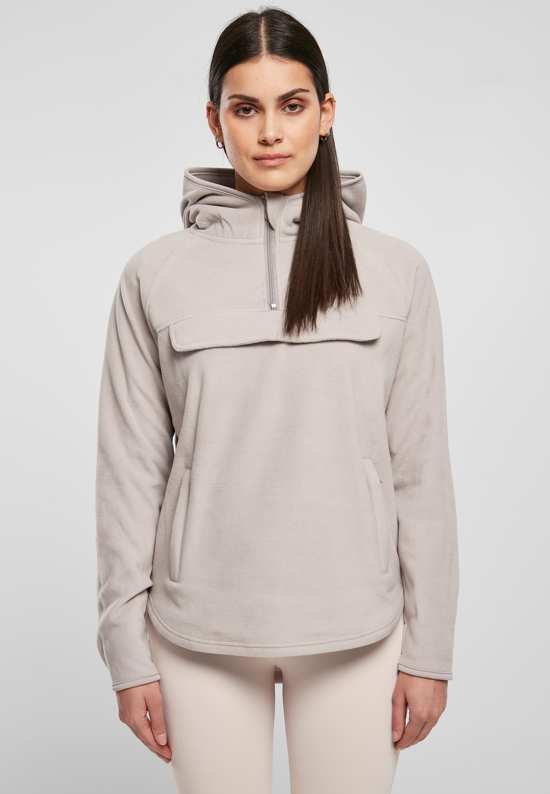 URBAN CLASSICS Kapuzenpullover »Urban Classics Damen Ladies Polar Fleece Pull Over Hoody«, (1 tlg.)