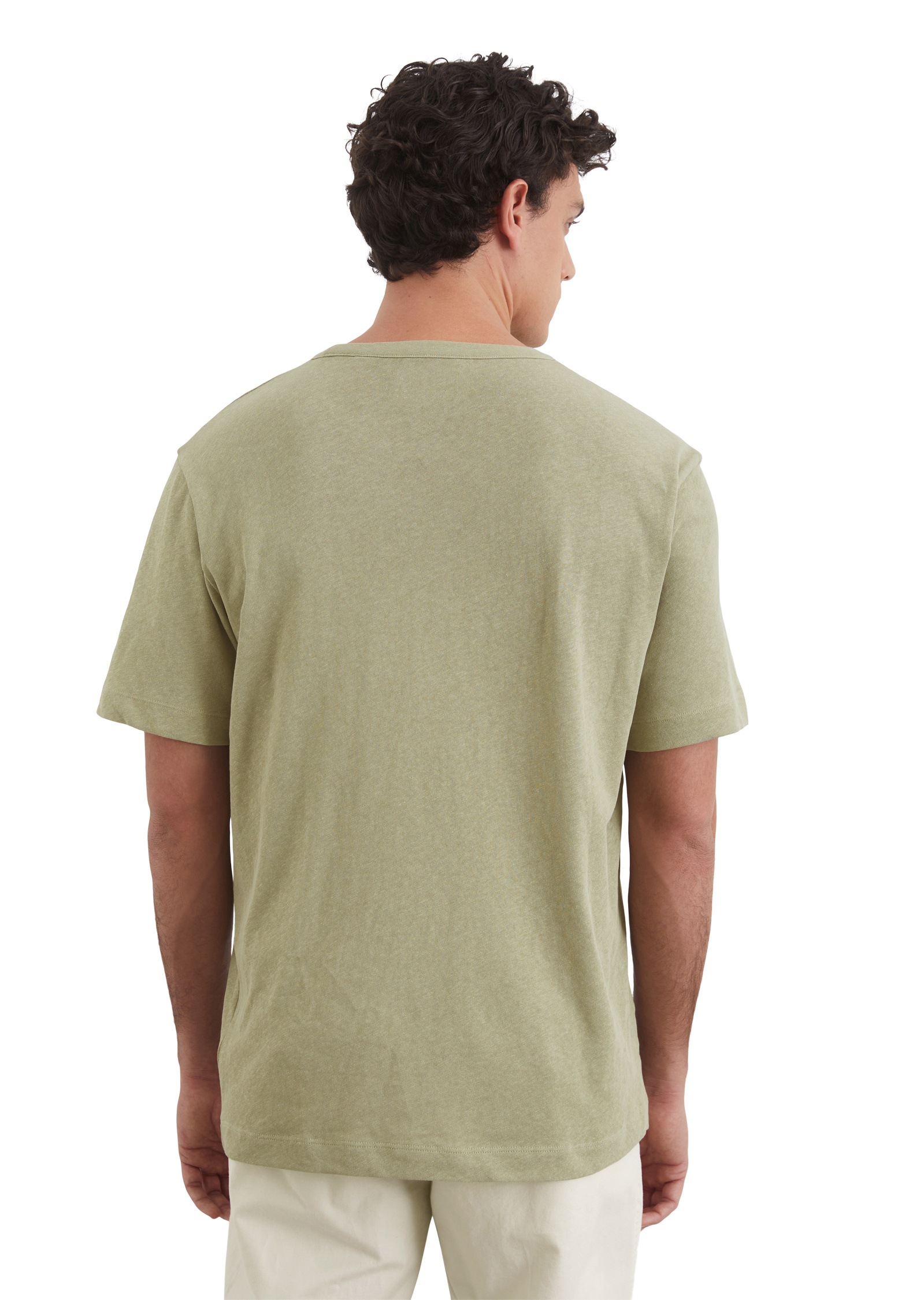 Marc O'Polo T-Shirt »aus Bio-Baumwolle und Leinen«