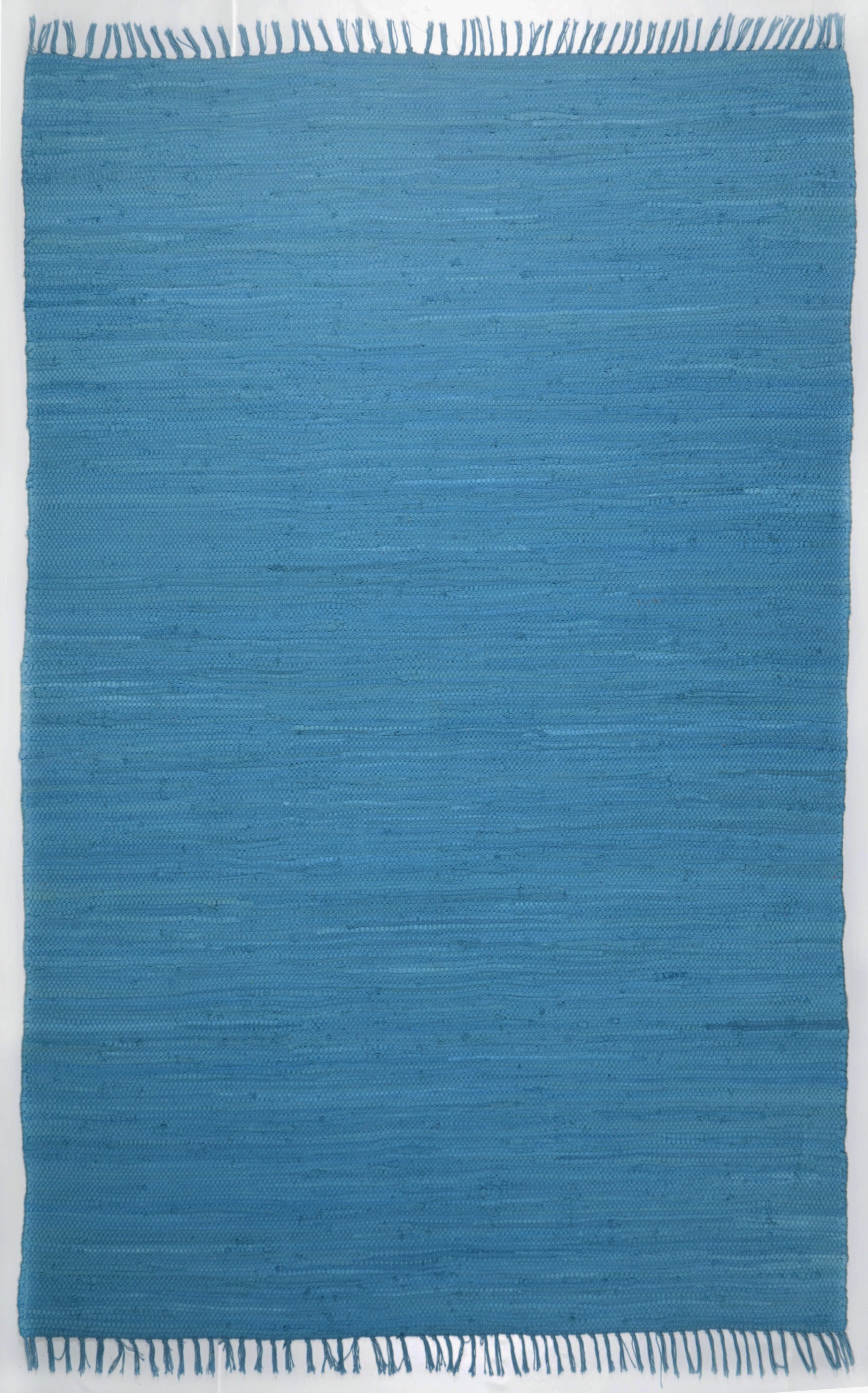 THEKO Teppich "Happy Cotton Fleckerl, handgewebt" rechteckig 5 mm Höhe Flachgewebe, reine Baumwolle, meliert, mit Fransen, auch als Läufer