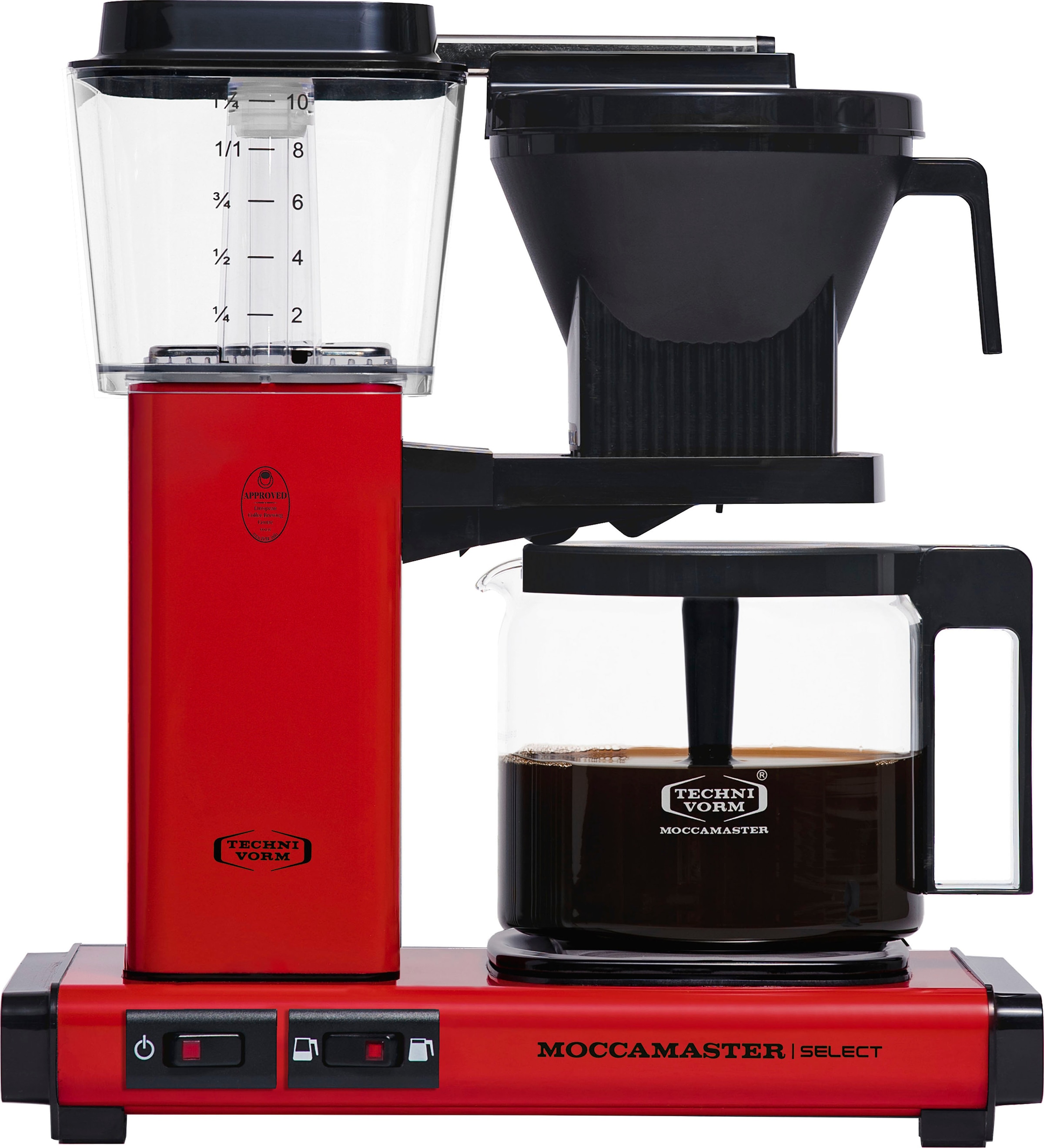 Moccamaster Filterkaffeemaschine »KBG Select red«, 1,25 l Kaffeekanne, Papierfilter, 1x4