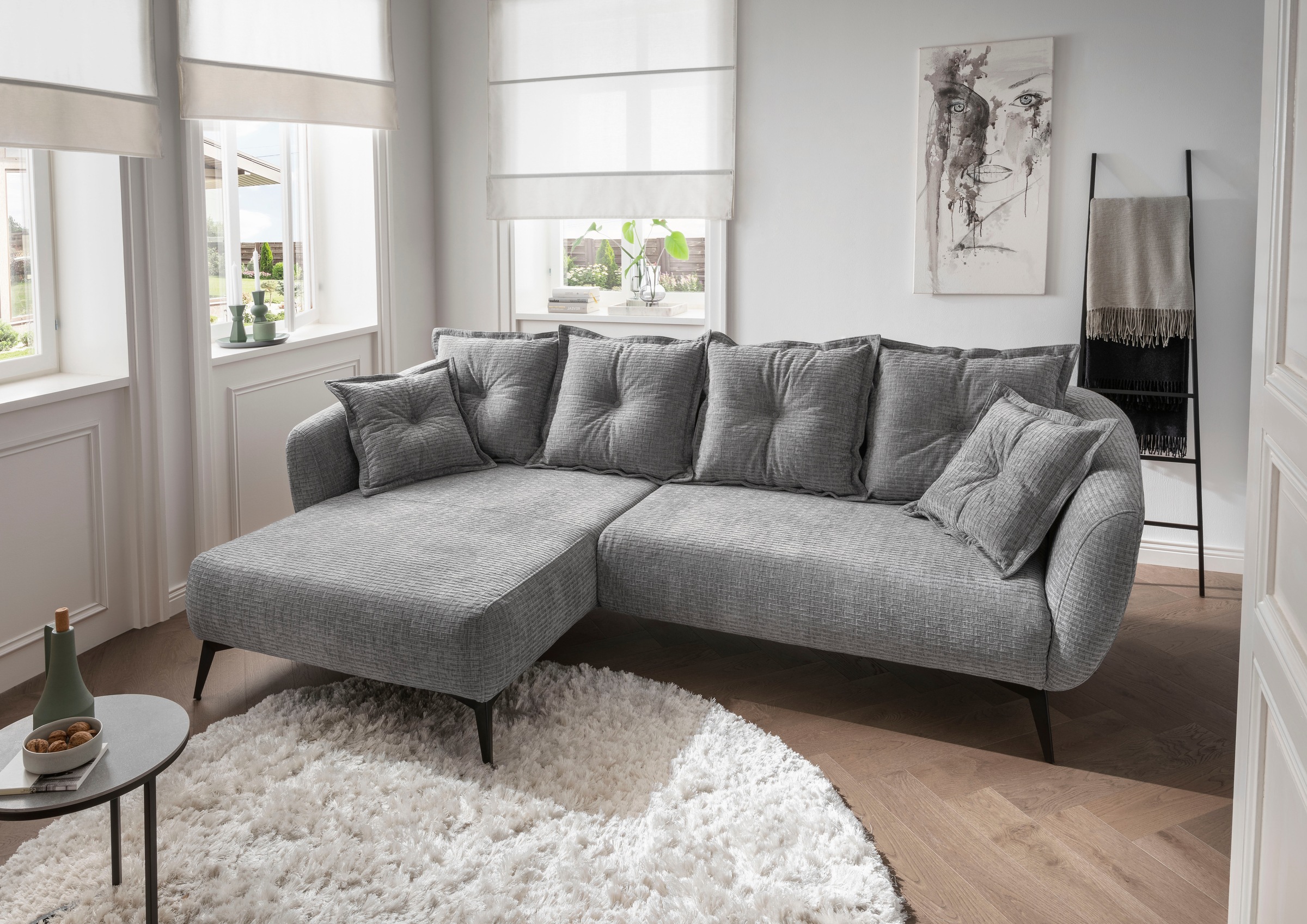 Home affaire Ecksofa "Baggio Stellmaße 277/162 cm, modern & elegant, hoher günstig online kaufen