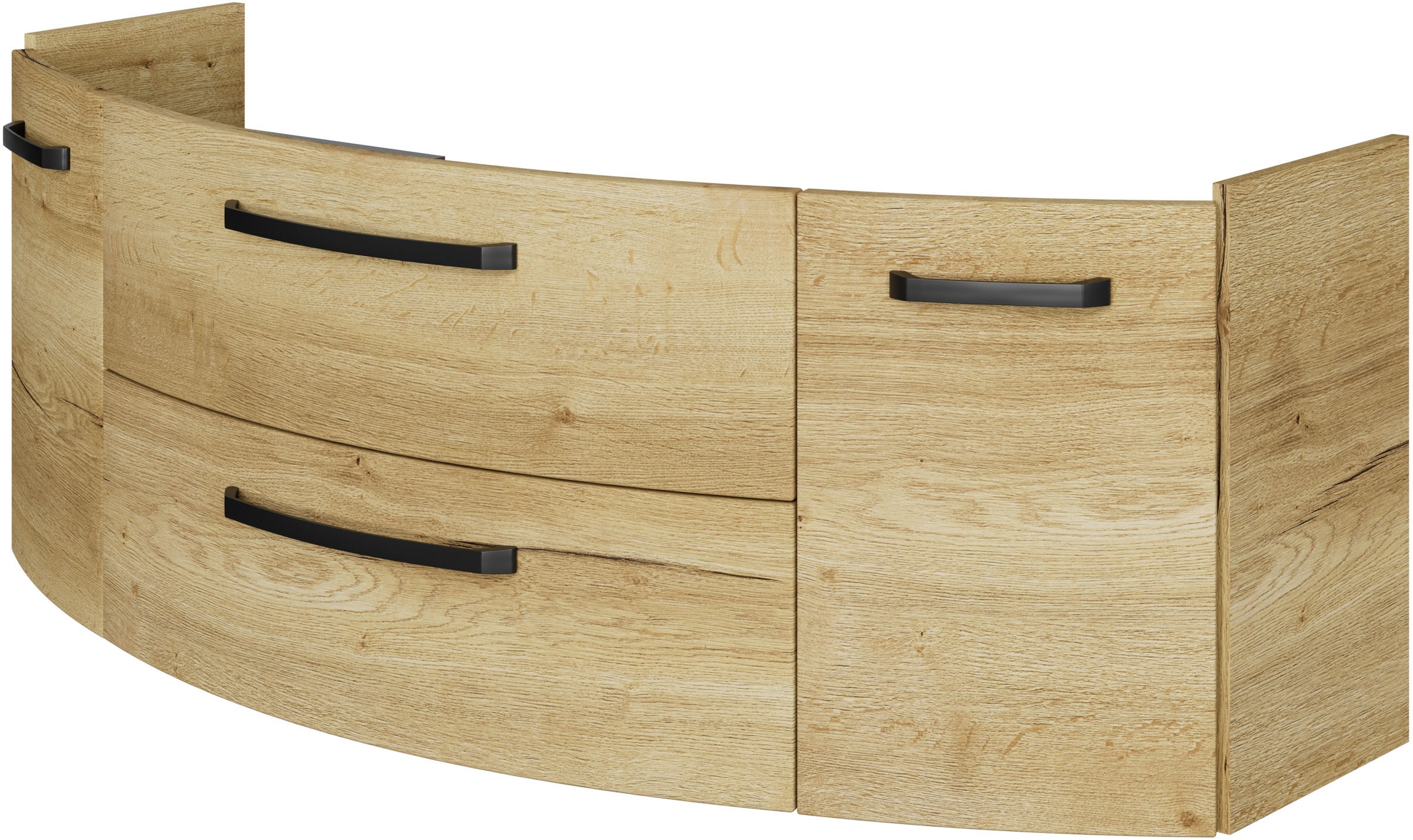 Saphir Waschtisch »Serie 4010 Keramik-Waschtisch mit Unterschrank, 144 cm breit«, Waschplatz mit 2 Türen, 2 Schubladen, Badmöbel-Set mit Waschtisch