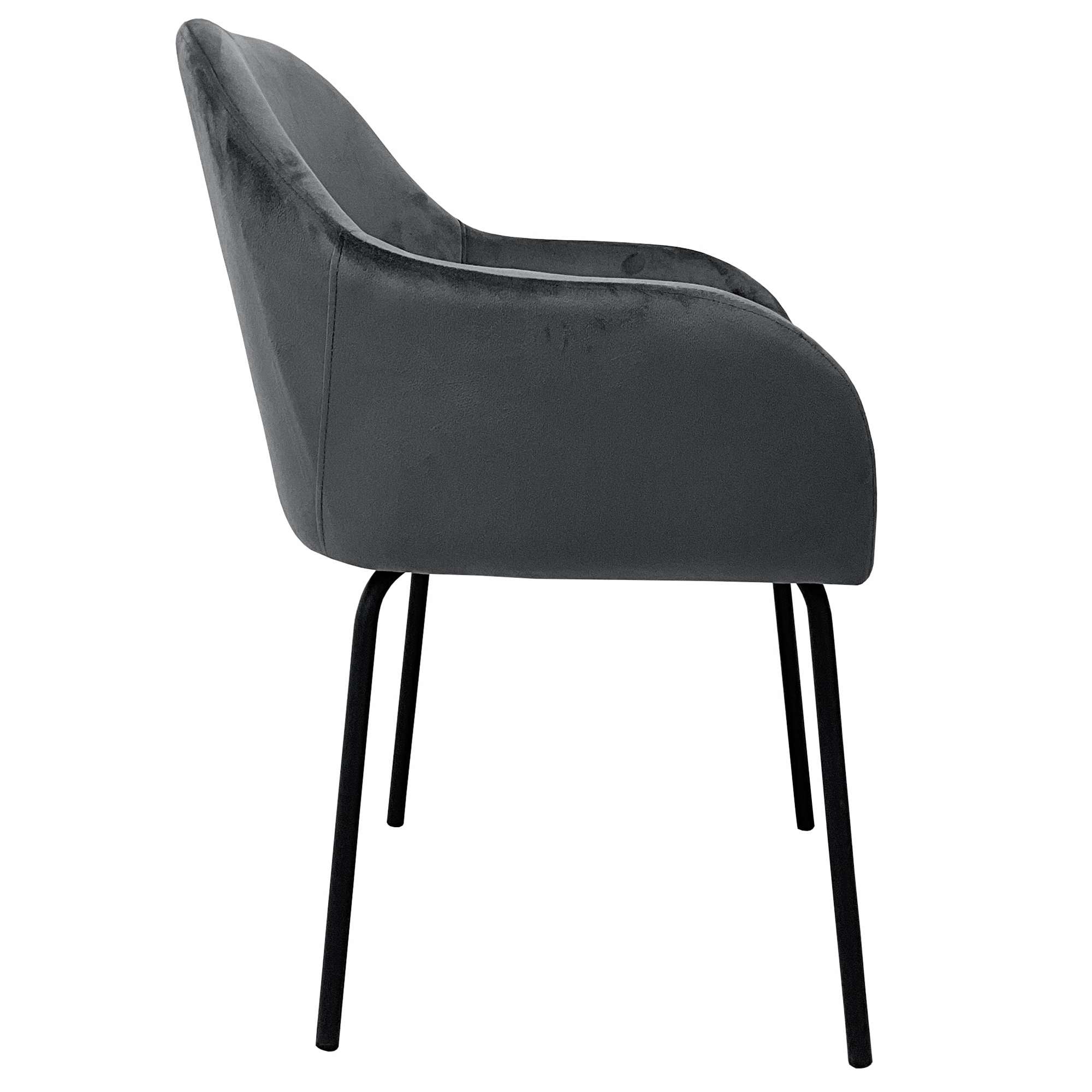 OTTO home Esszimmerstuhl »Dannika« () pflegeleichter Veloursstoff, schwarze Metallbeine, Sitzbreite 41 cm