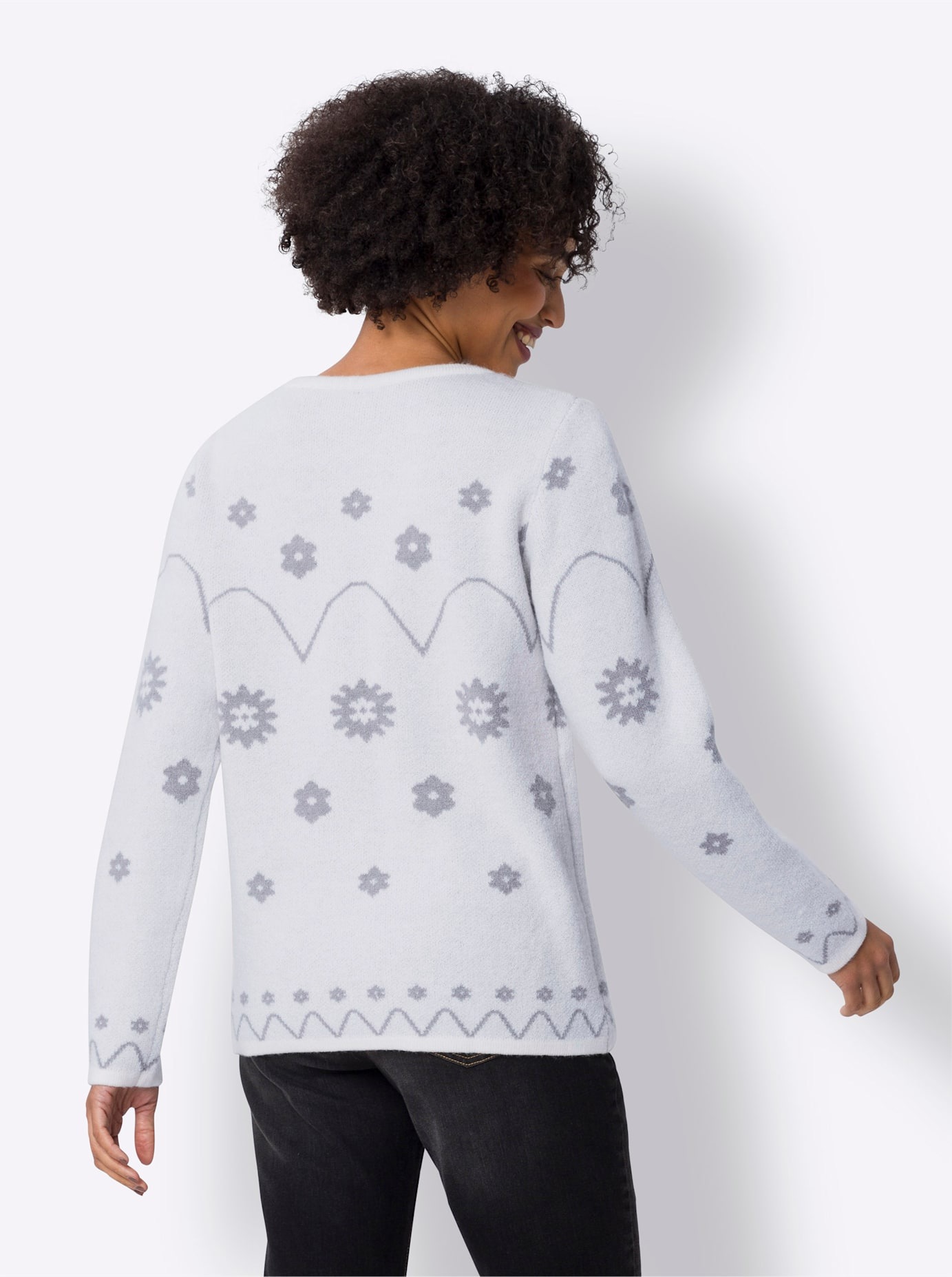 Thumbnail - heine Rundhalspullover "Jacquard-Pullover"