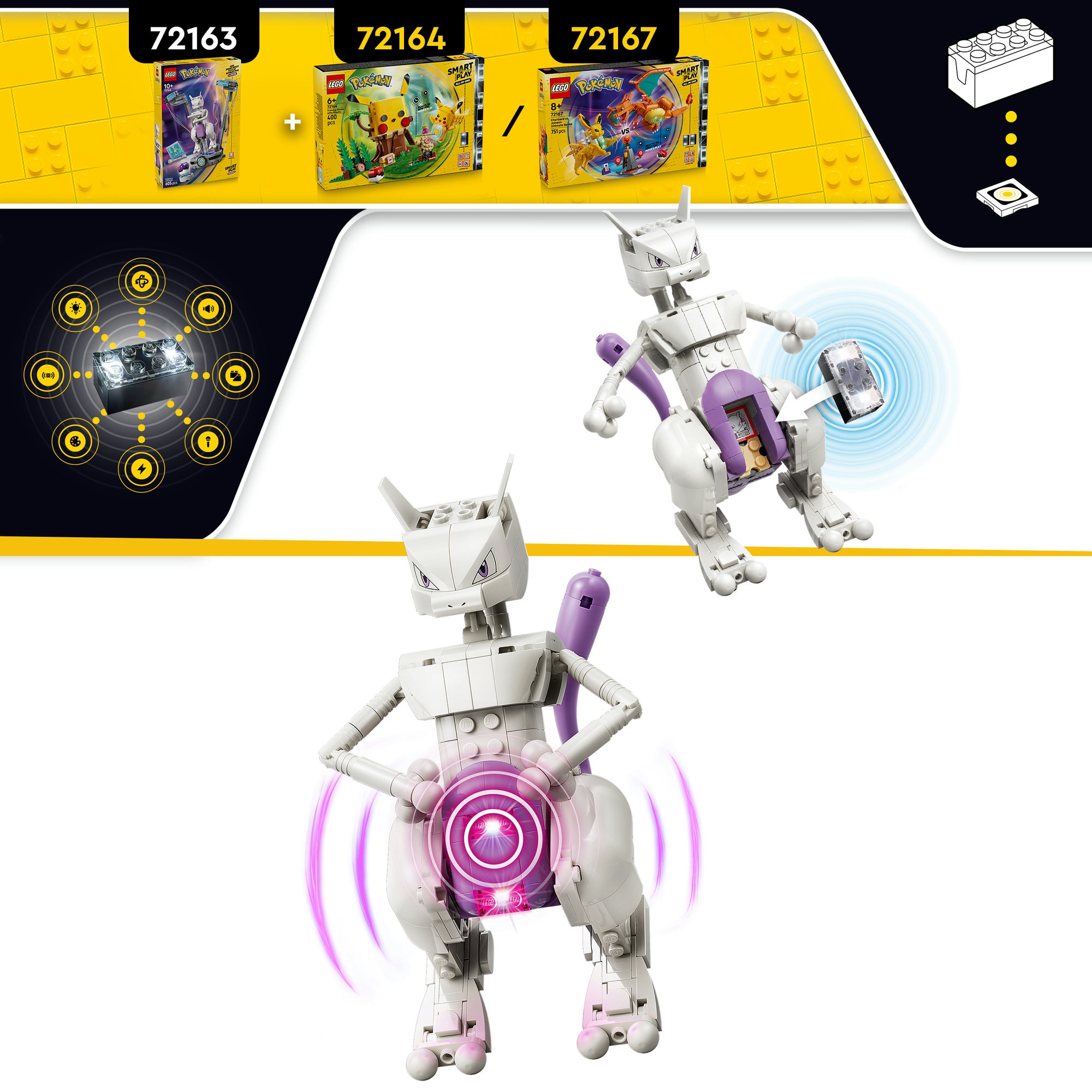 LEGO® Konstruktionsspielsteine »SMART Play™  Mewtus Ausbruch aus dem Labor (72163), LEGO Pokémon« Mit SMART Brick kompatibel (nicht im Lieferumfang enthalten)