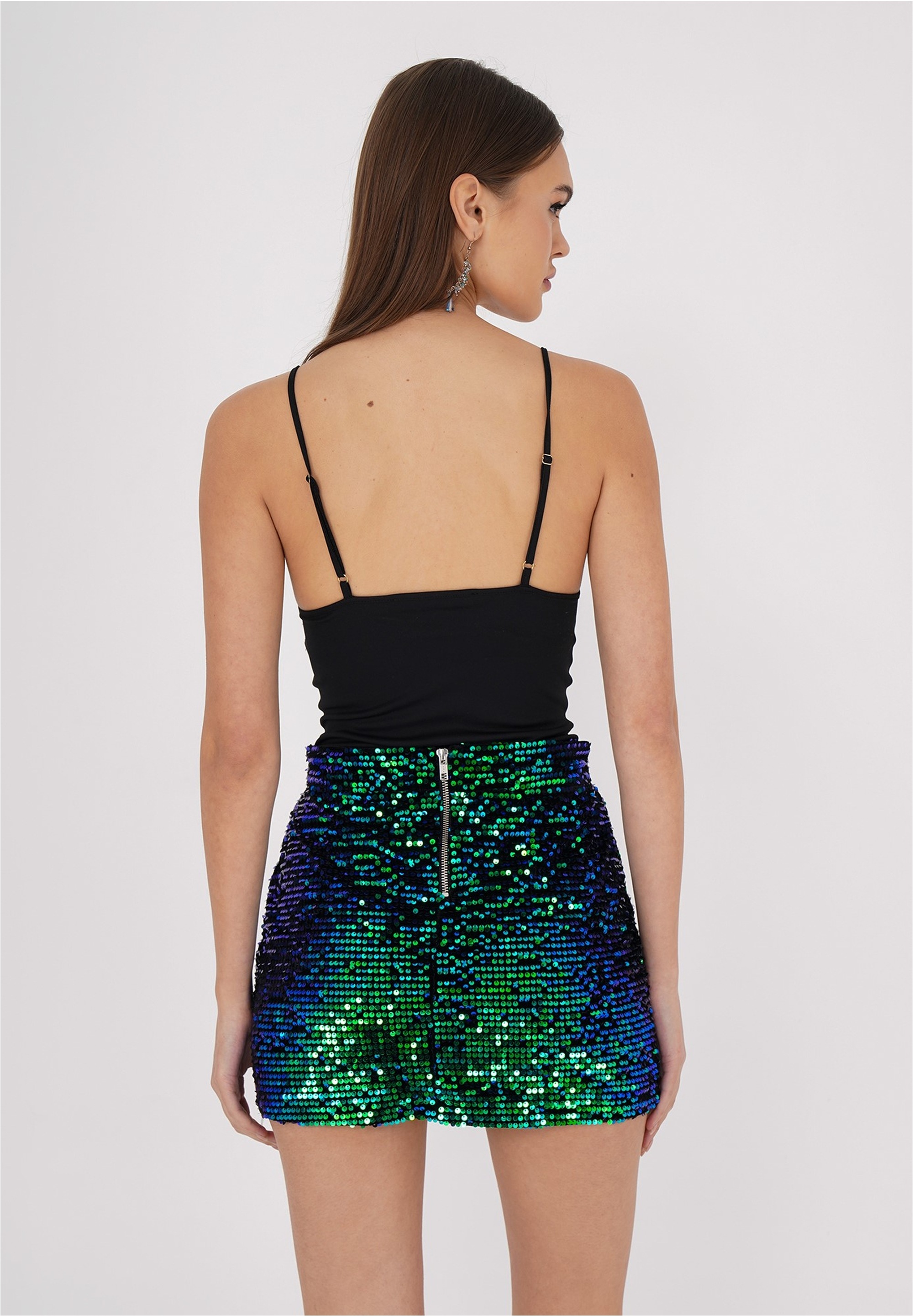 Thumbnail - freshlions Shorts "Yara" mit glitzerndem Paillettenbesatz